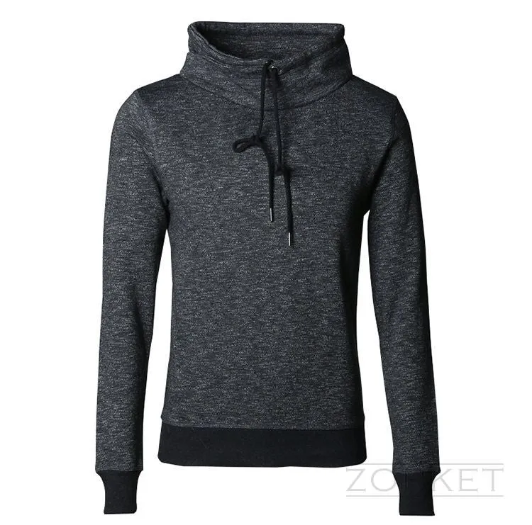 Solid Color Men's Sweatshirt With Long Sleeve