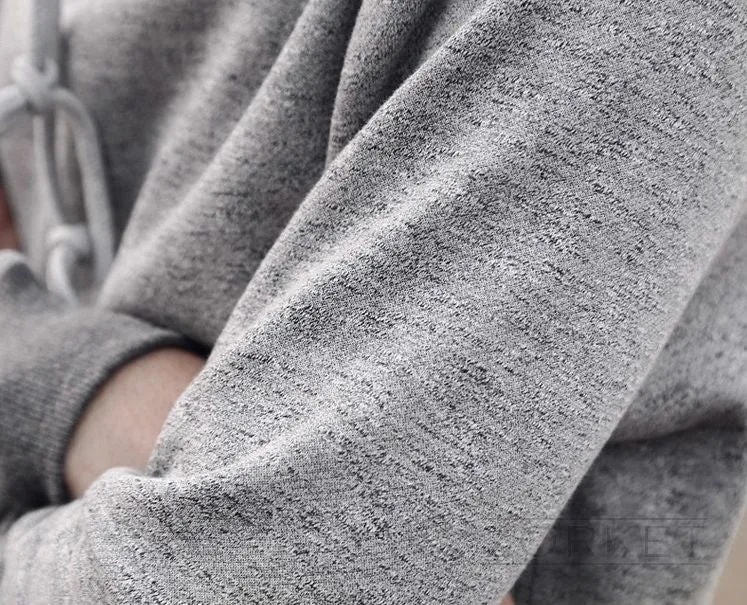 Solid Color Men's Sweatshirt With Long Sleeve