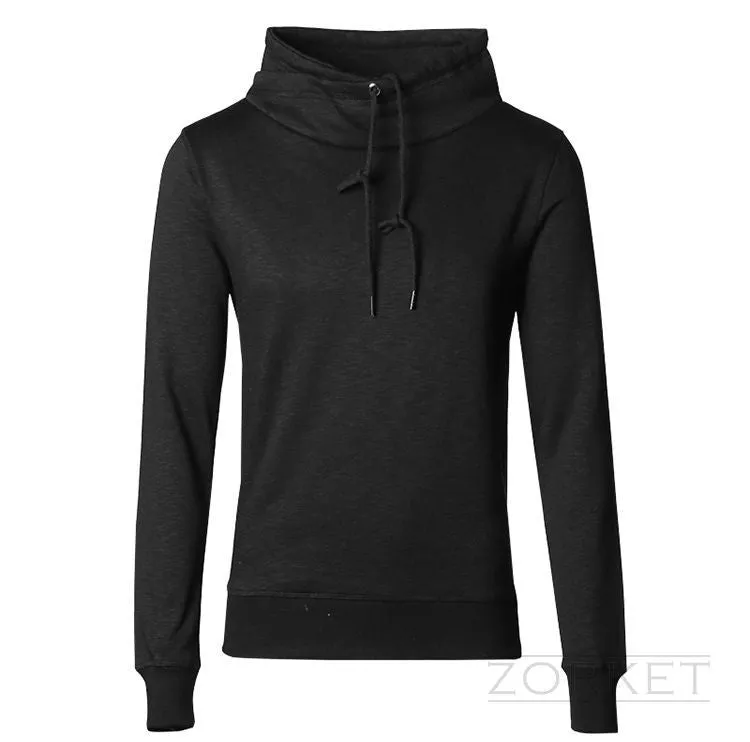 Solid Color Men's Sweatshirt With Long Sleeve