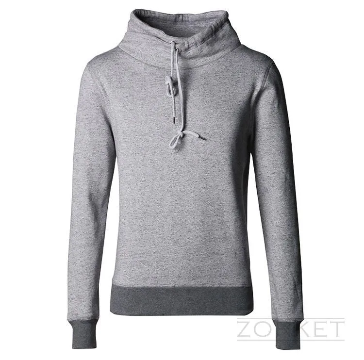 Solid Color Men's Sweatshirt With Long Sleeve