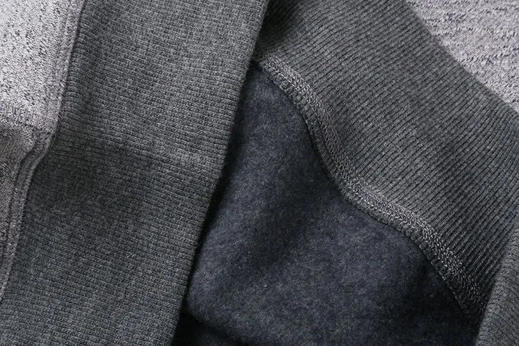 Solid Color Men's Sweatshirt With Long Sleeve