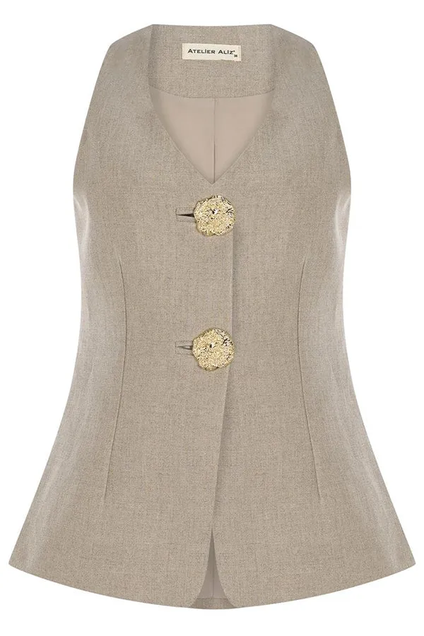 Solid Color Slim Fit V Neck Sleeveless Vest Top