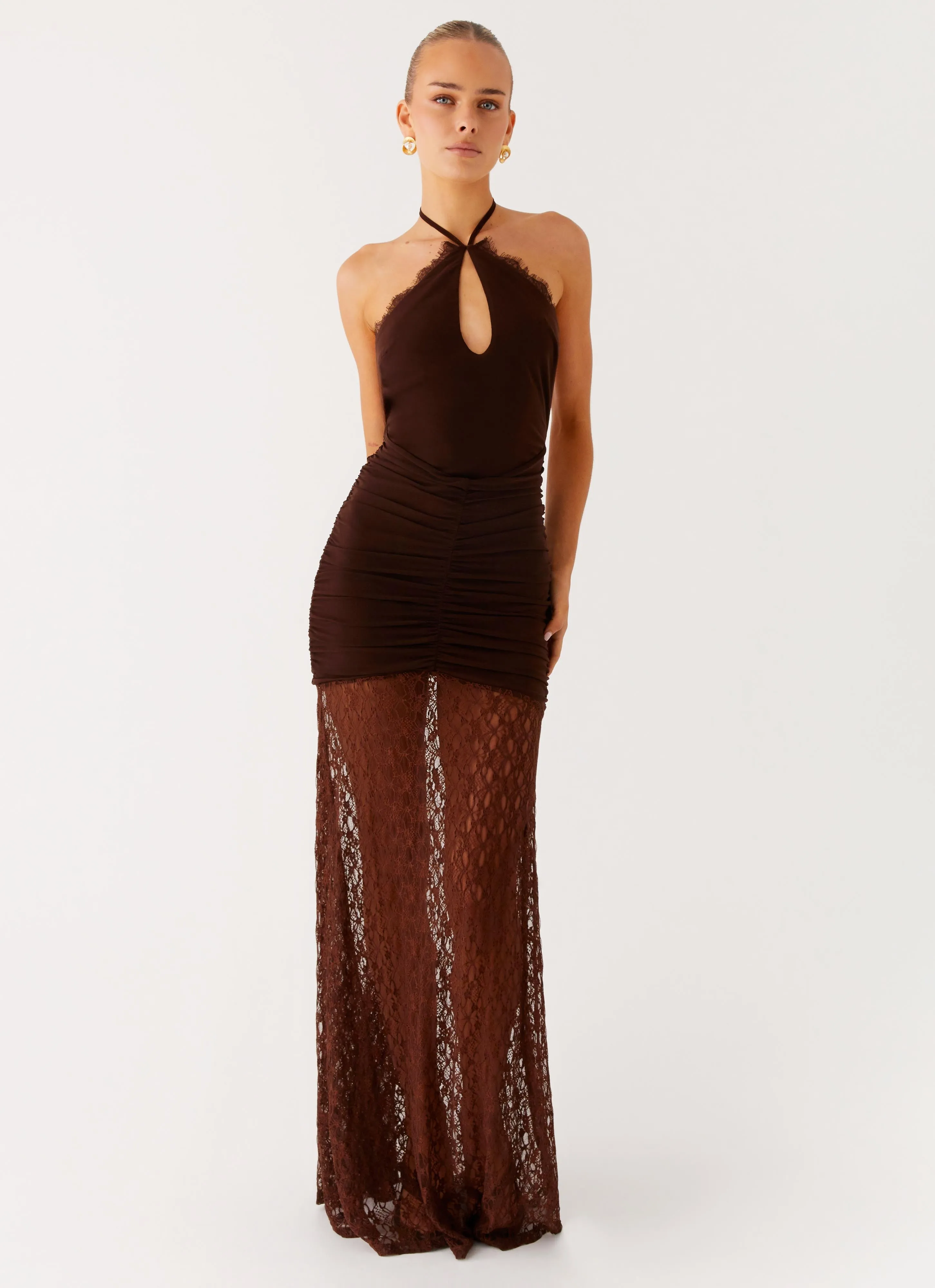 Casual Comfort Somber Maxi Dress - Chocolate