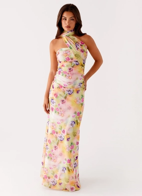 Songbird Maxi Dress - Sunburst Floral Cool clothing Clean Structure Poised Vibe Songbird Maxi Dress - Sunburst Floral