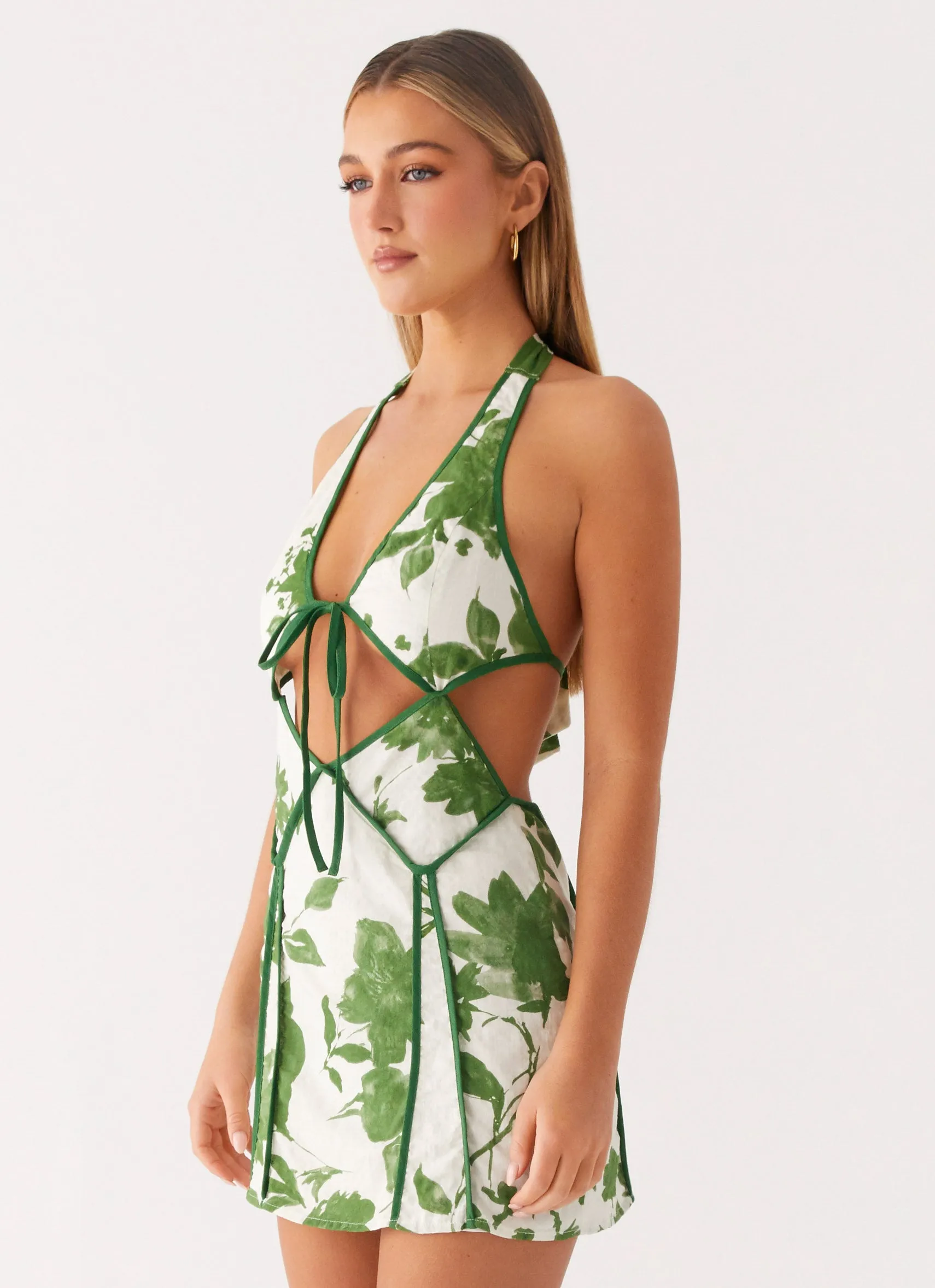 Customizable Design Sonnet Mini Dress - Verdant Bloom