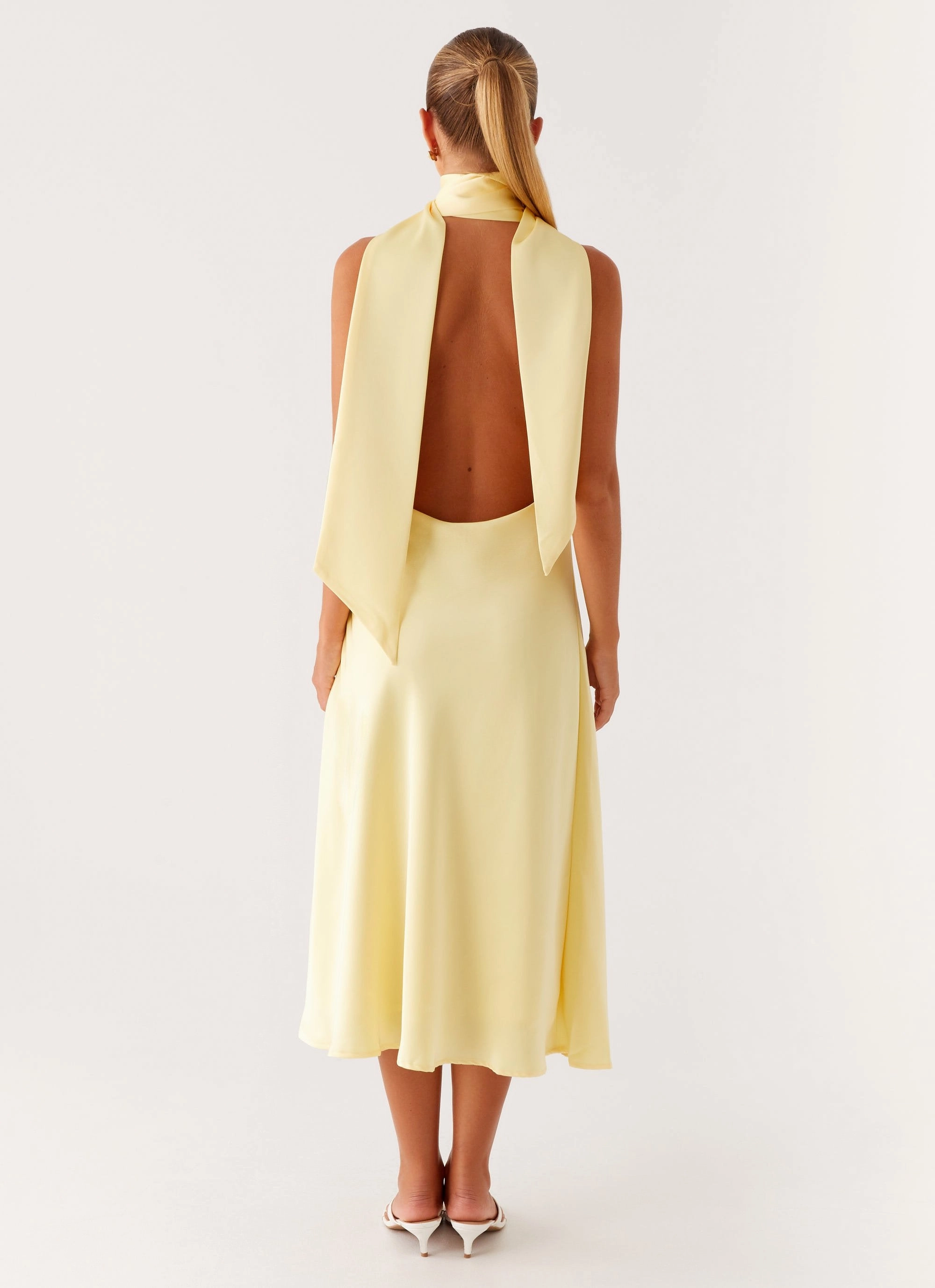 Anniversary-Event Work Mood Sonny Midi Dress - Yellow