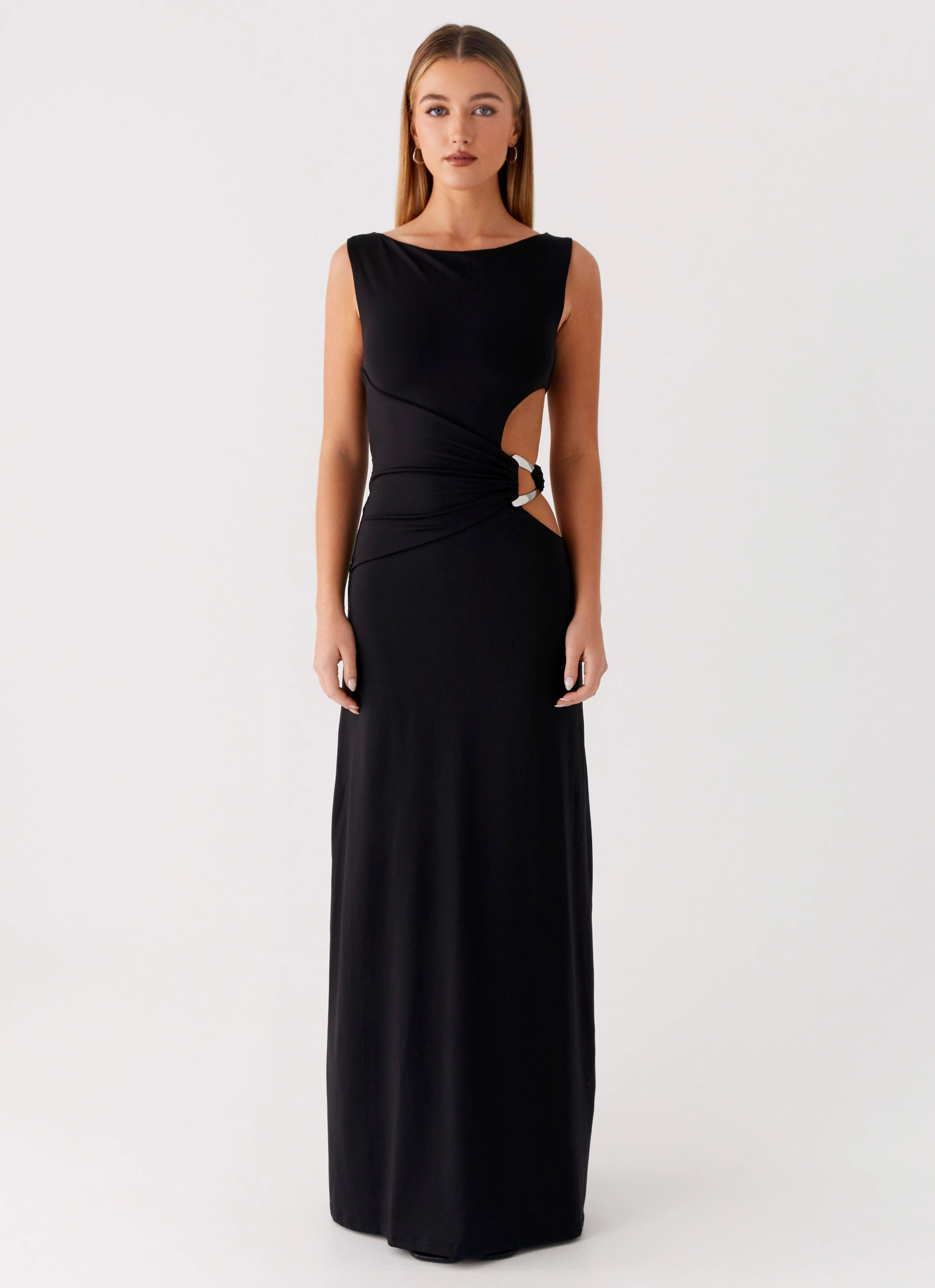 Jayana Maxi Dress - Black Subtle Mood