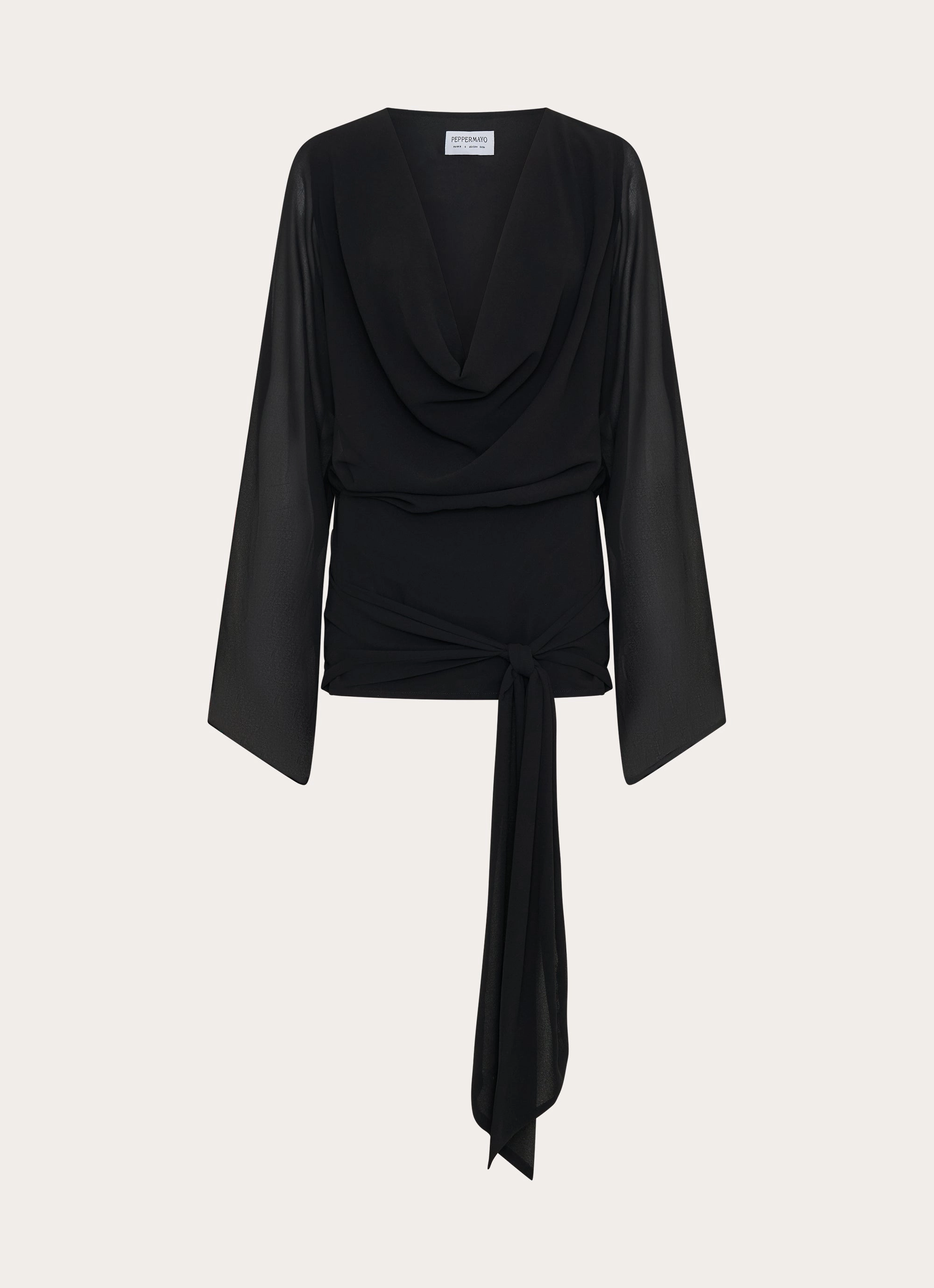 Sorrel Long Sleeve Mini Dress - Black Light Wrap Timeless Line