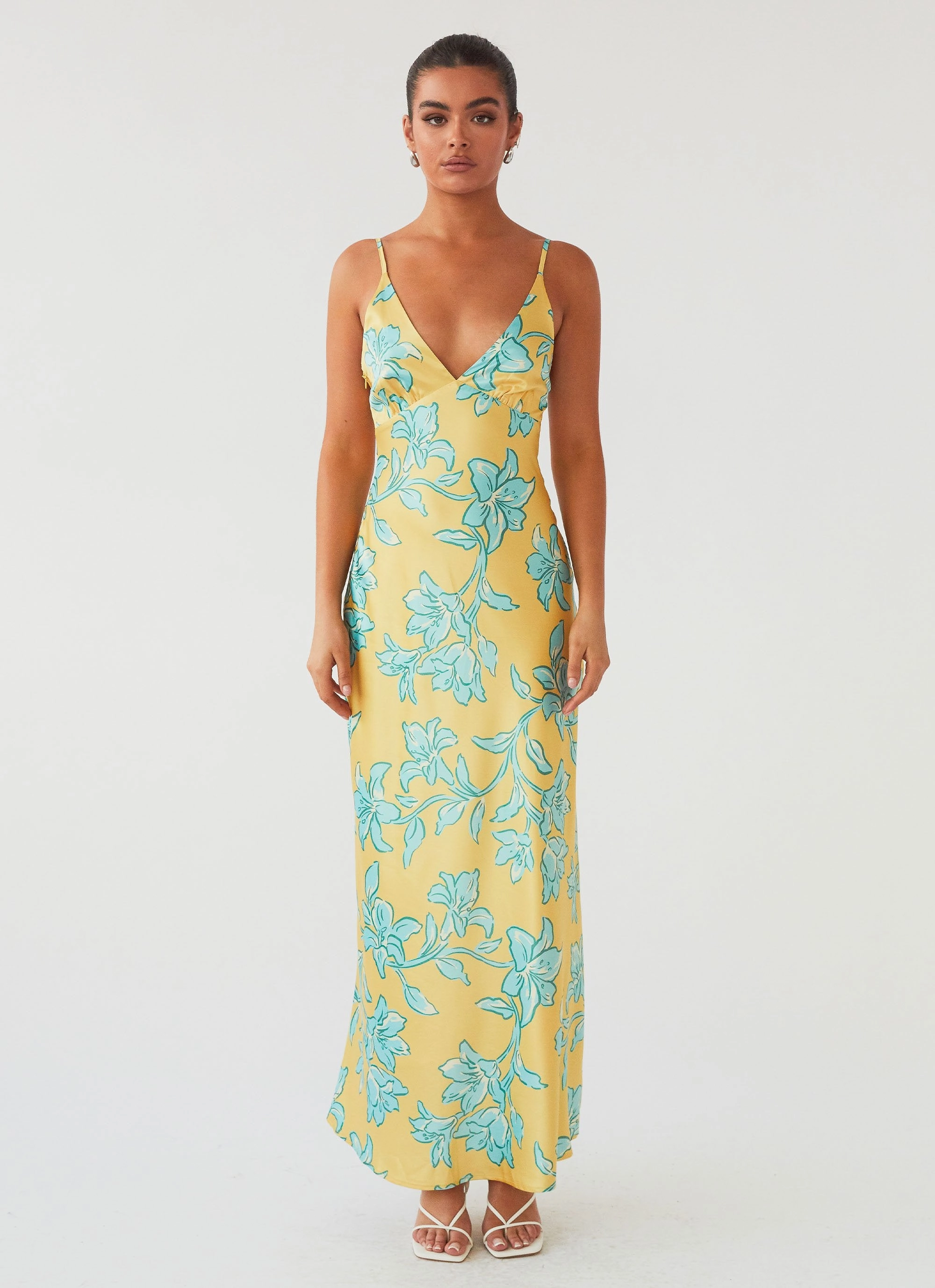 Linen Vibe Mood Look Sorrento Sun Maxi Dress - Golden Bloom