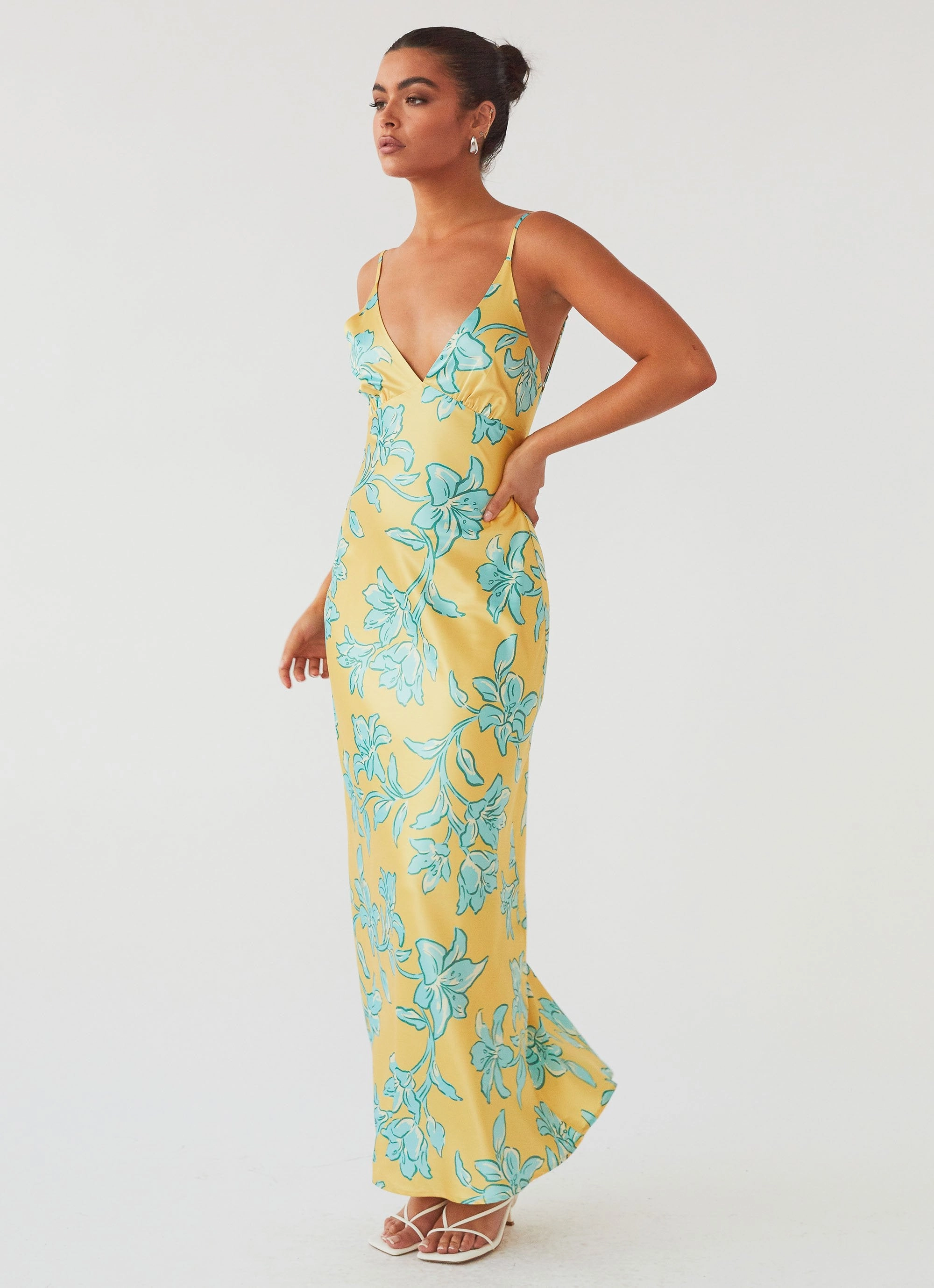 NonSlipClosure Flattering Design Sorrento Sun Maxi Dress - Golden Bloom
