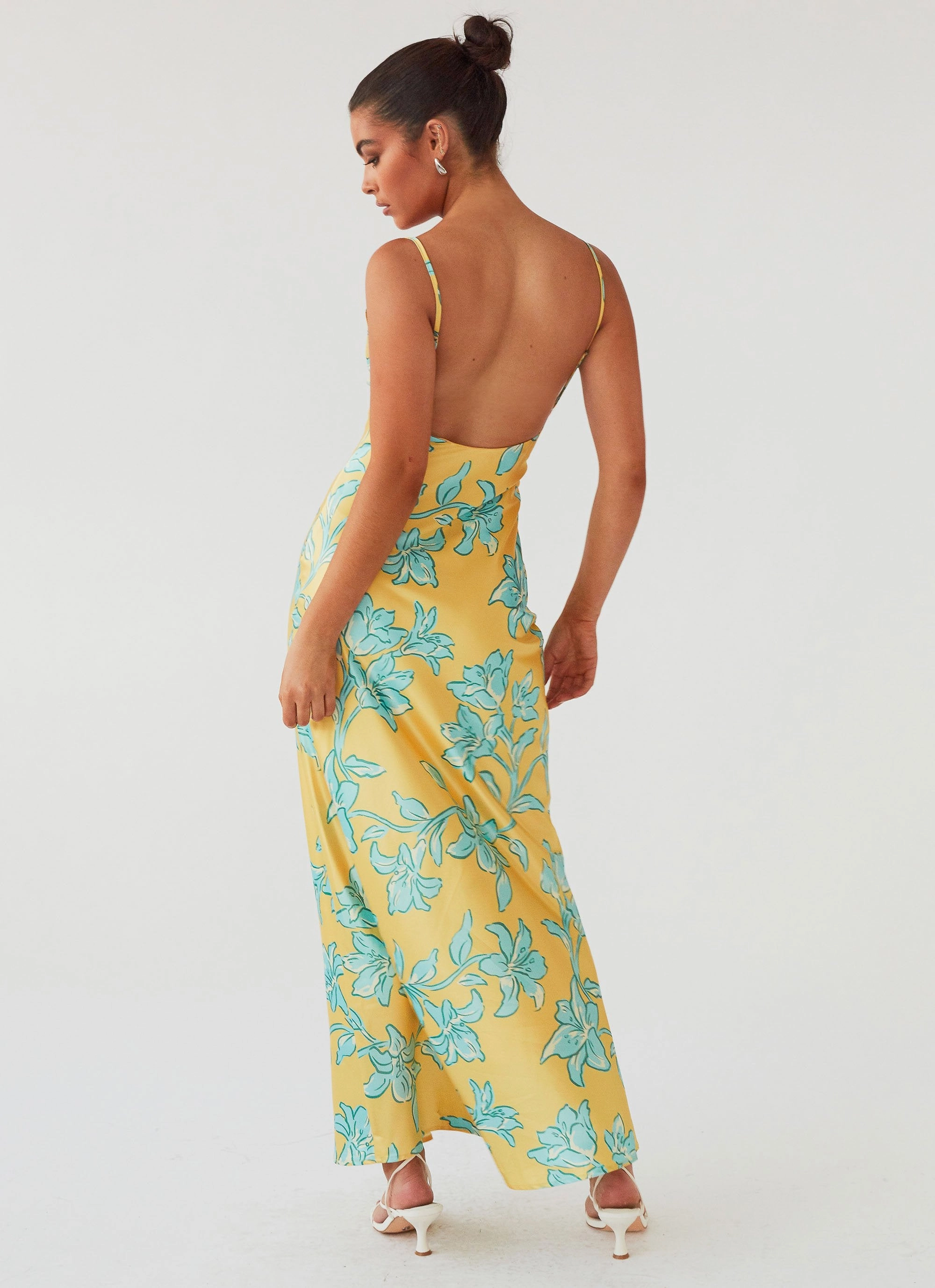 Sorrento Sun Maxi Dress - Golden Bloom Polished Motion Trendy Vibes