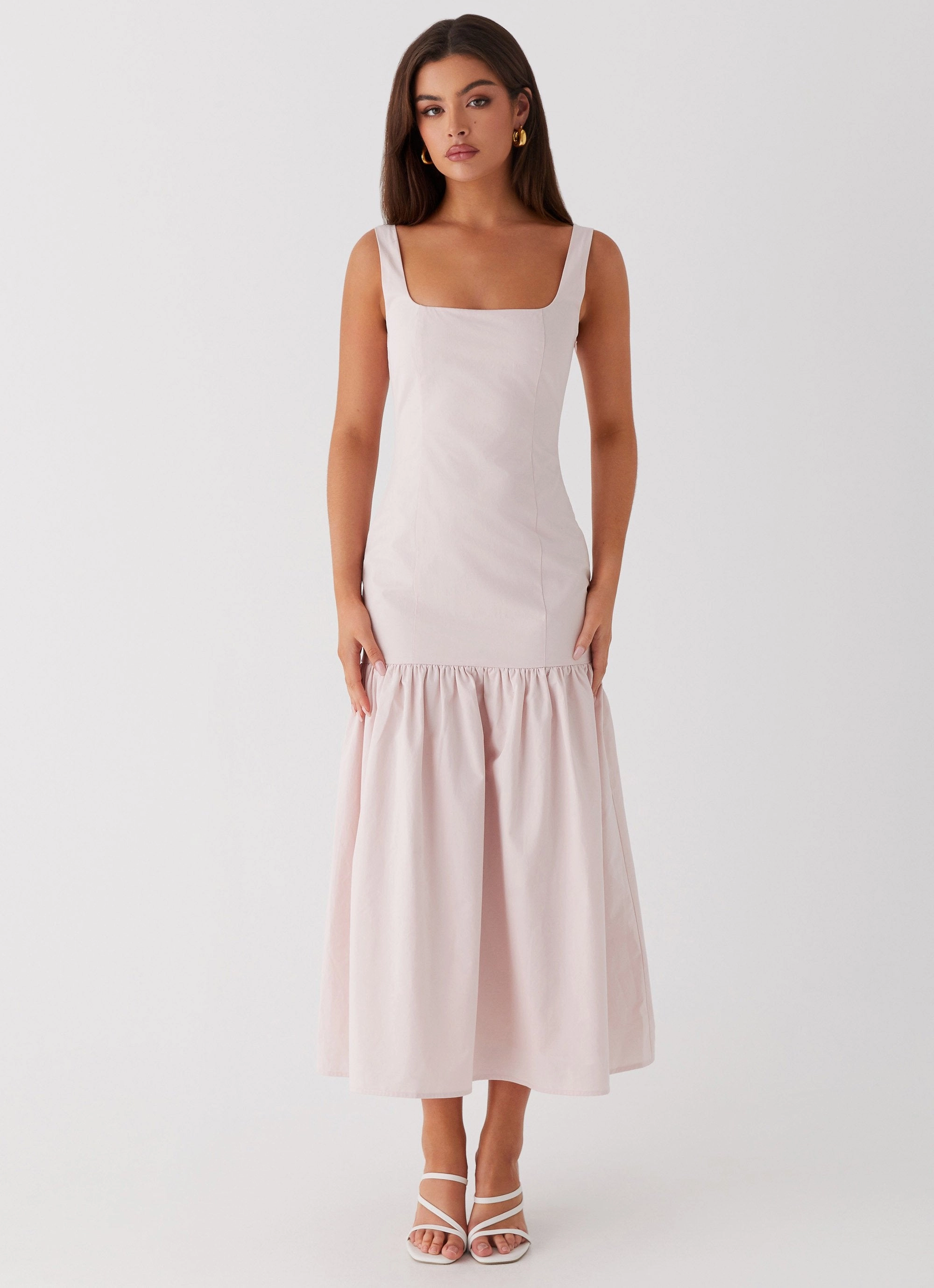 Grace Vibe Night Vibes Ladylike Midi Dress - Pink