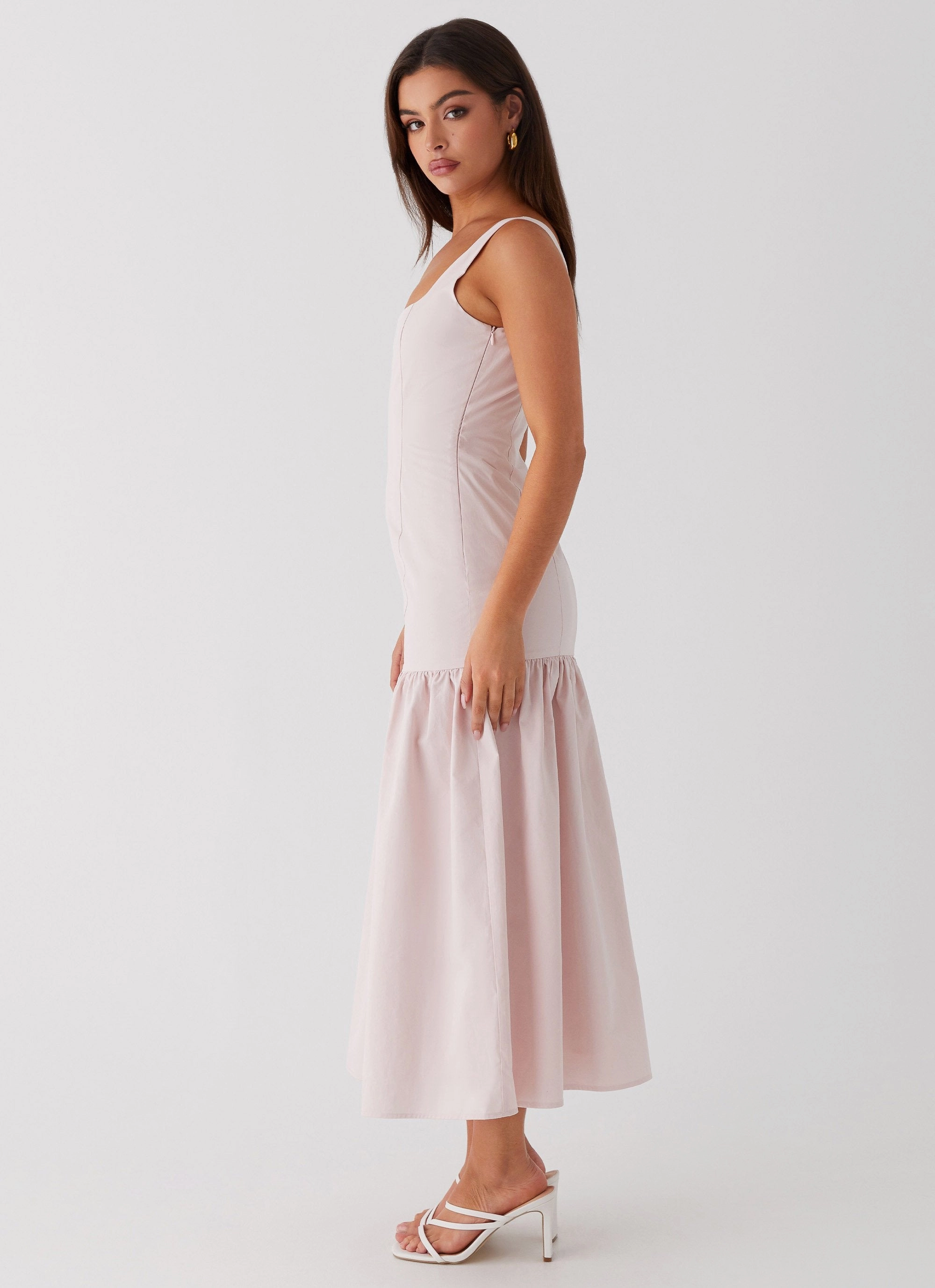 Modest Light Fresh Style Ladylike Midi Dress - Pink