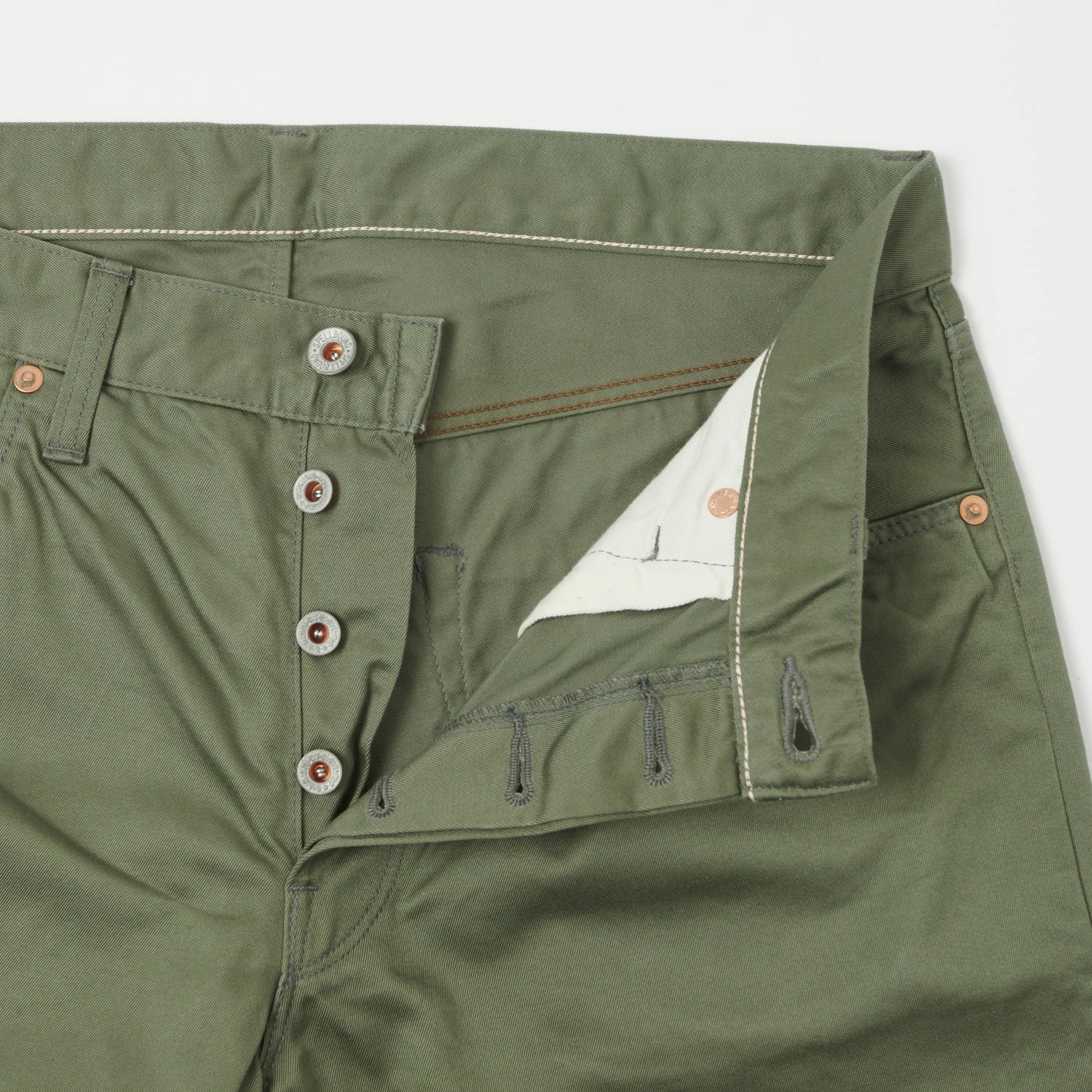 Spellbound Chino Cloth Regular Straight Jean - Olive Green
