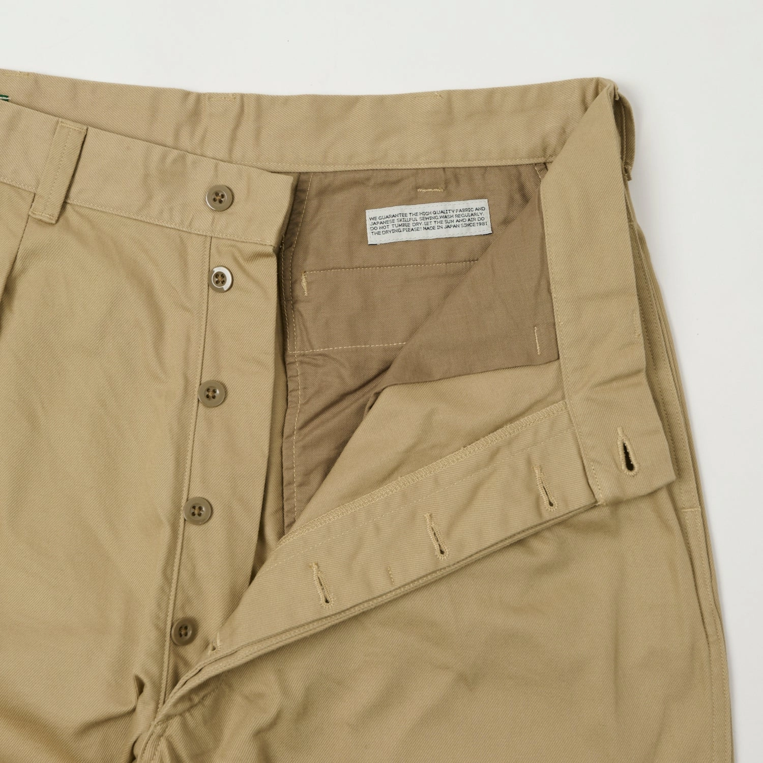 Spellbound Double Pleat French Trousers - Khaki Beige