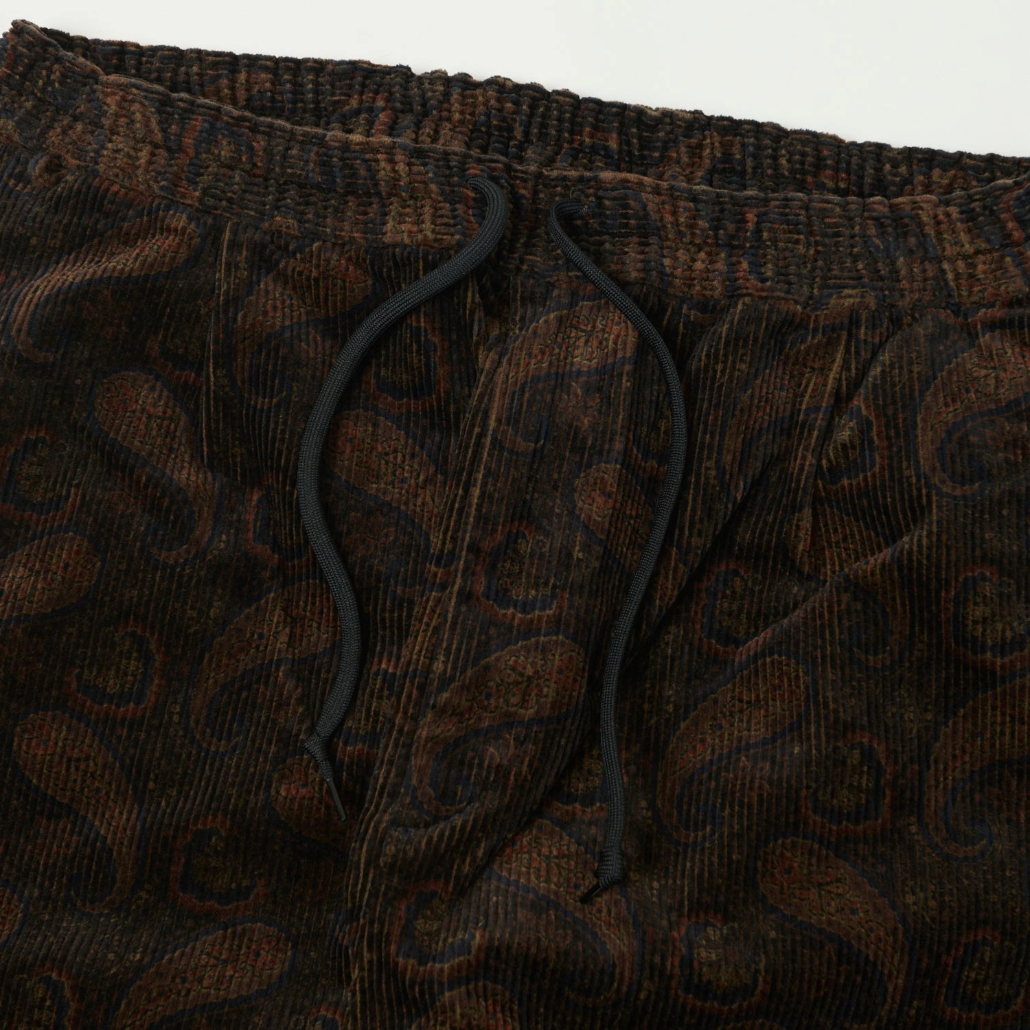 Spellbound Paisley Corduroy Easy Pants - Black