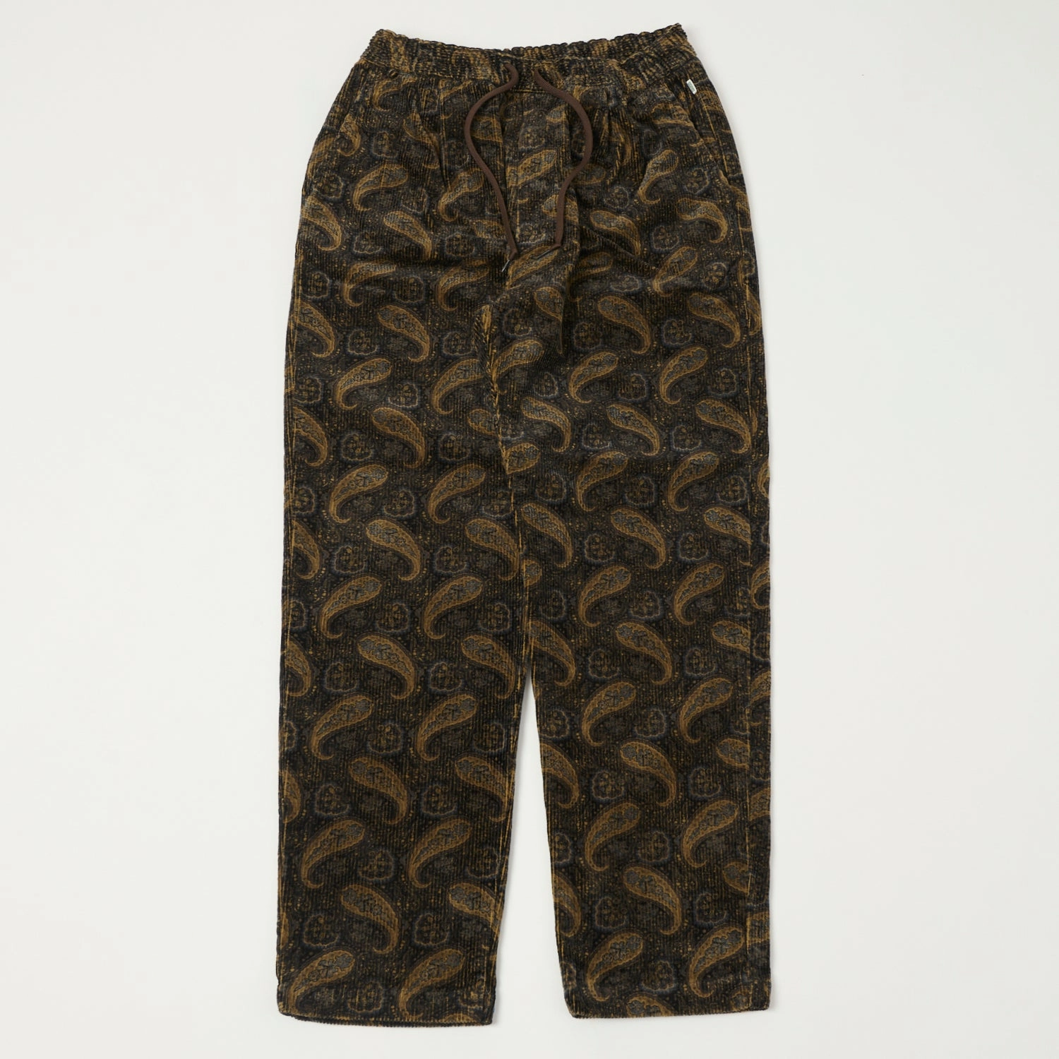 Spellbound Paisley Corduroy Easy Pants - Brown