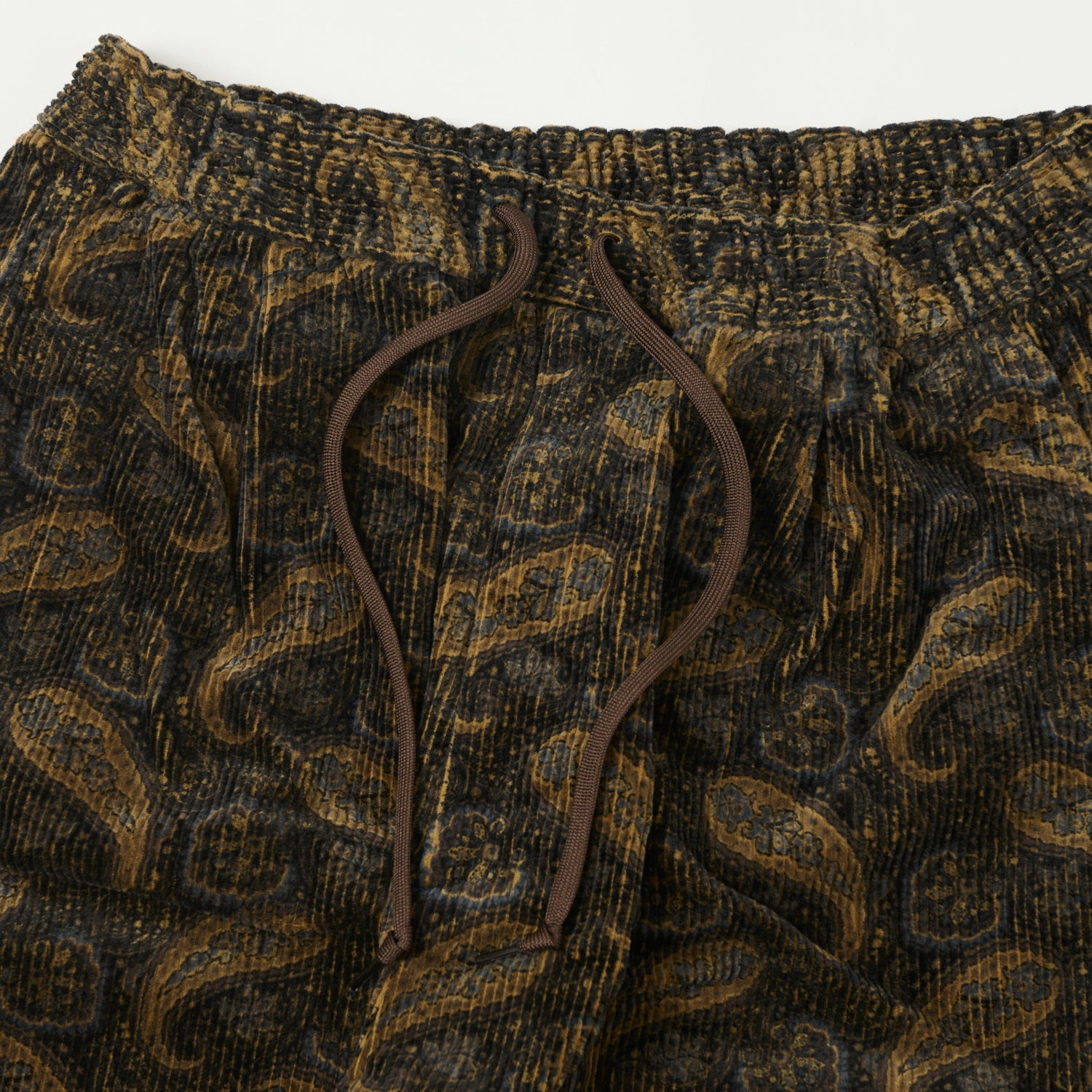 Spellbound Paisley Corduroy Easy Pants - Brown