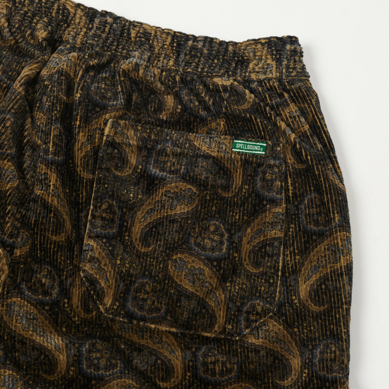 Spellbound Paisley Corduroy Easy Pants - Brown