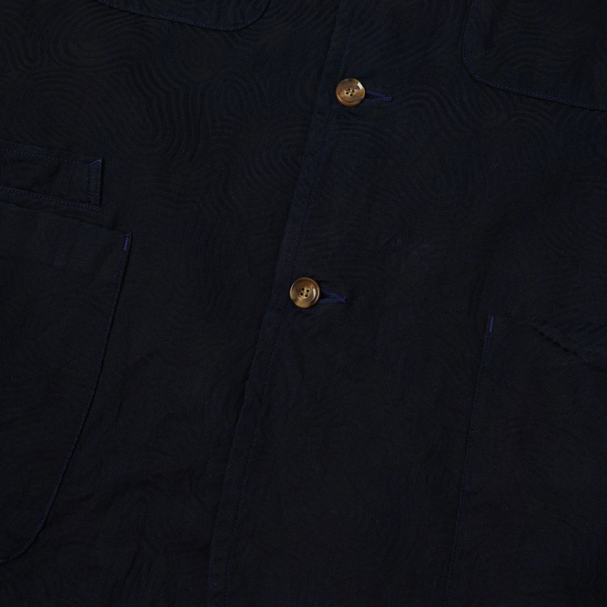 Spellbound Spiral Fabric Blazer - Indigo