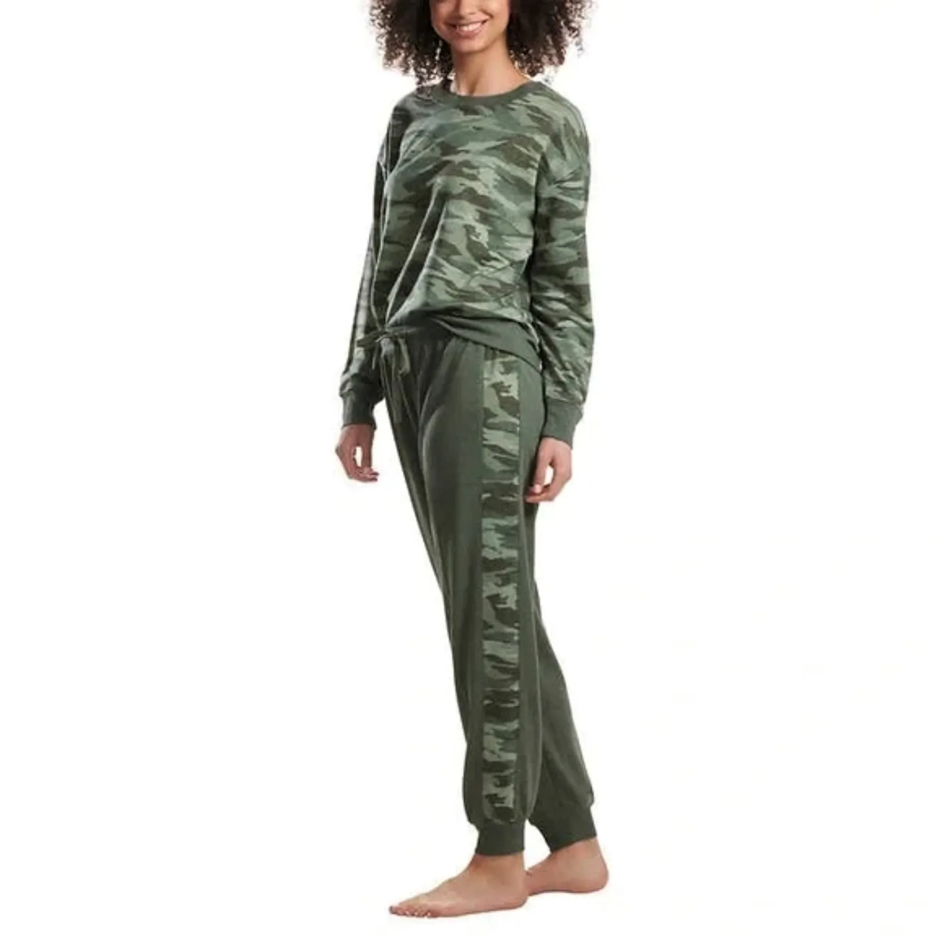 Splendid Women's Plus 2-piece Ultra Soft PJ Camo Print Lounge Pajama Set
