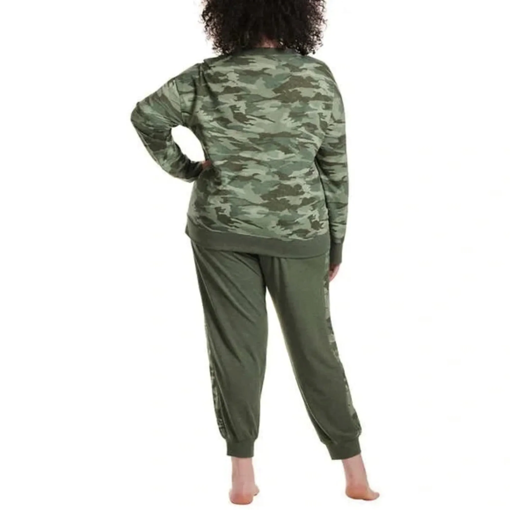 Splendid Women's Plus 2-piece Ultra Soft PJ Camo Print Lounge Pajama Set