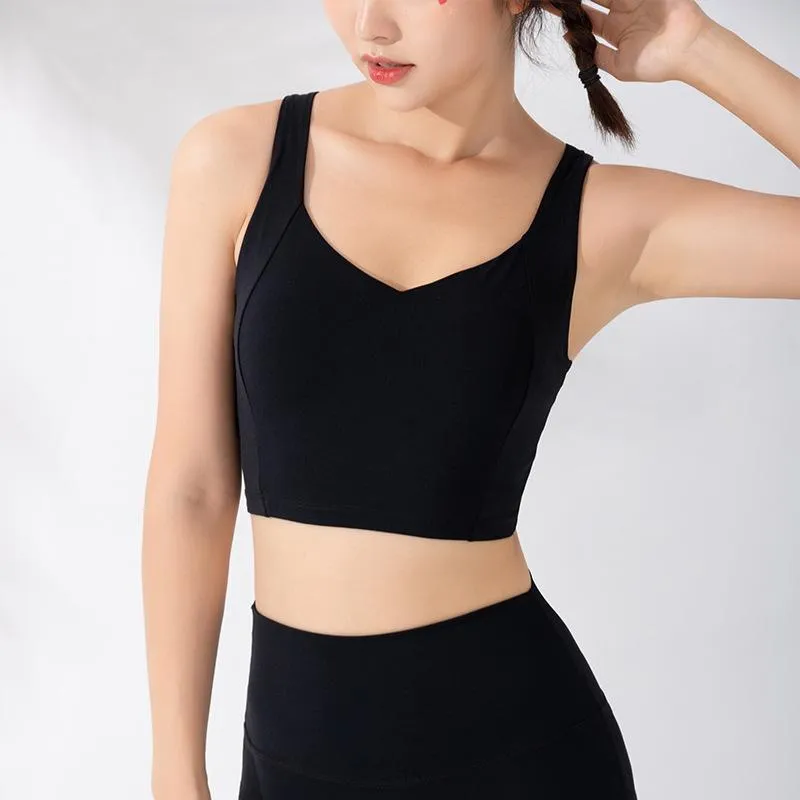 Sporty Innerwear Women Jogging Fitted Flattering Fitness braBare Back Yoga Tank Top Activewear