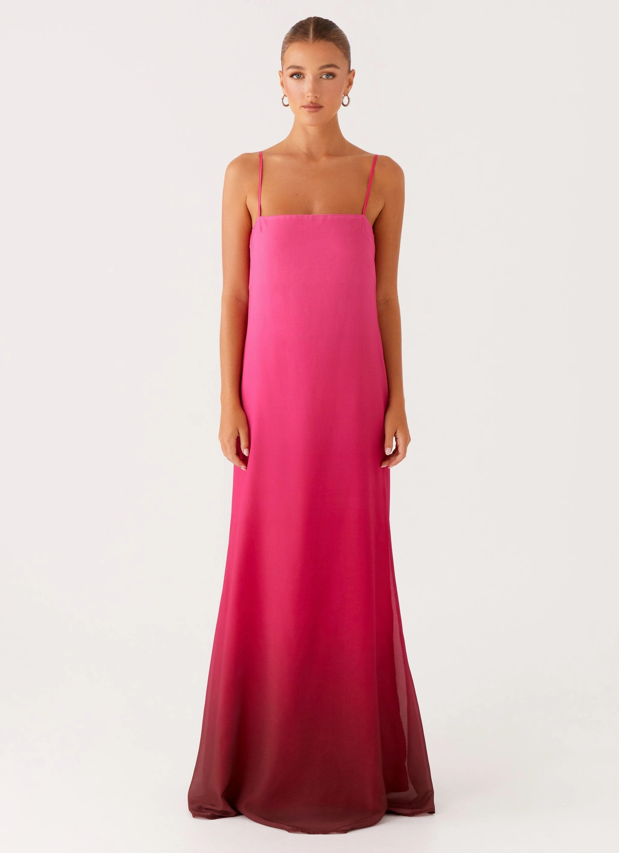 Marianne Maxi Dress - Fuchsia Gradient Relaxed Layer