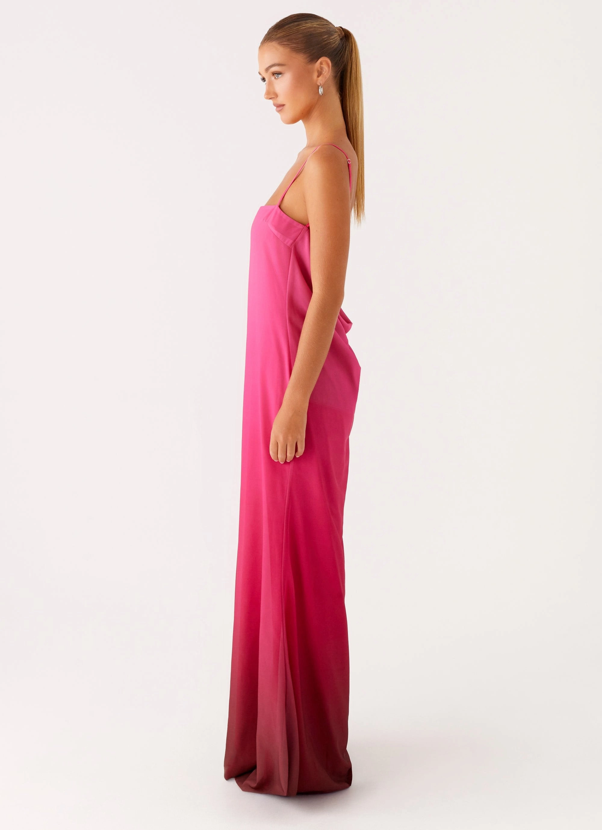 Marianne Maxi Dress - Fuchsia Gradient Chic Wear