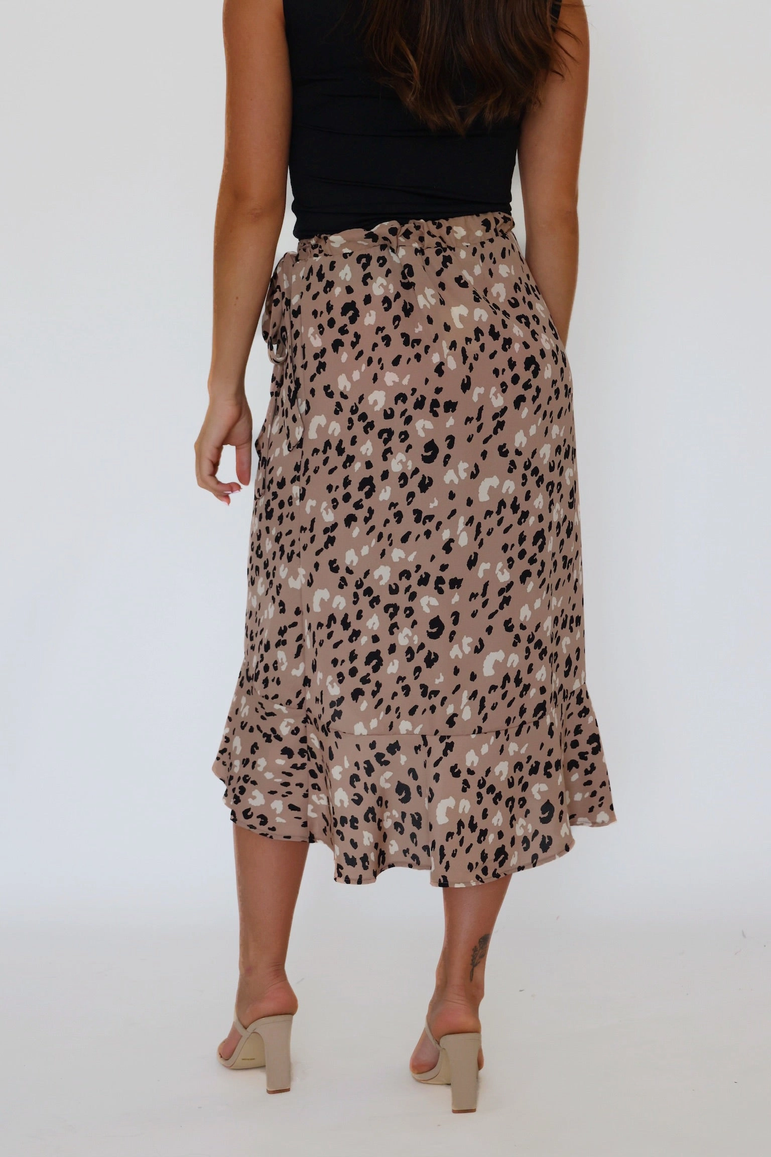 Mischa Wrap Skirt Foldable Cuff Design Formal Wear