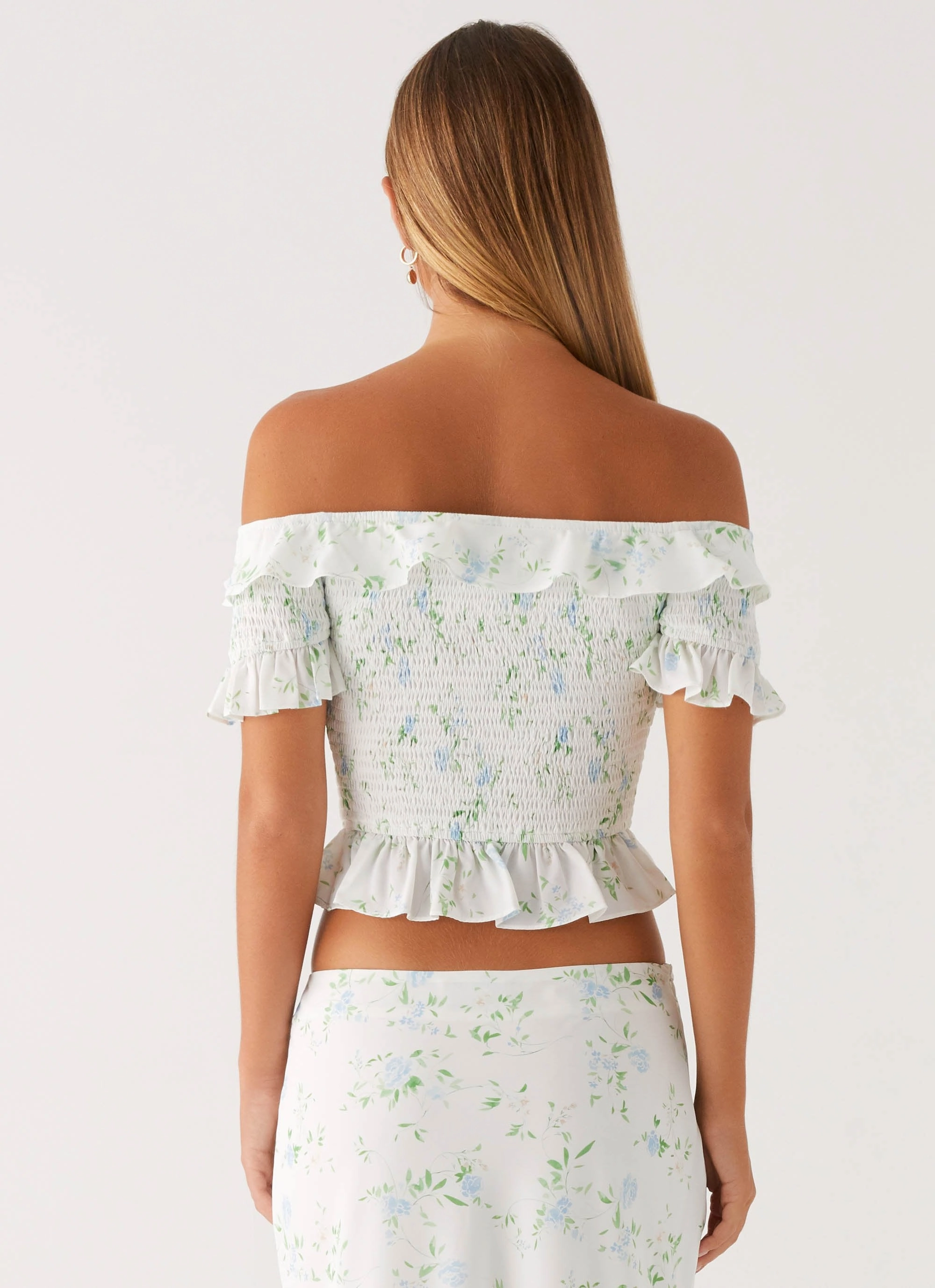 Star Girl Top - Vintage Ditsy Floral HighNeckline