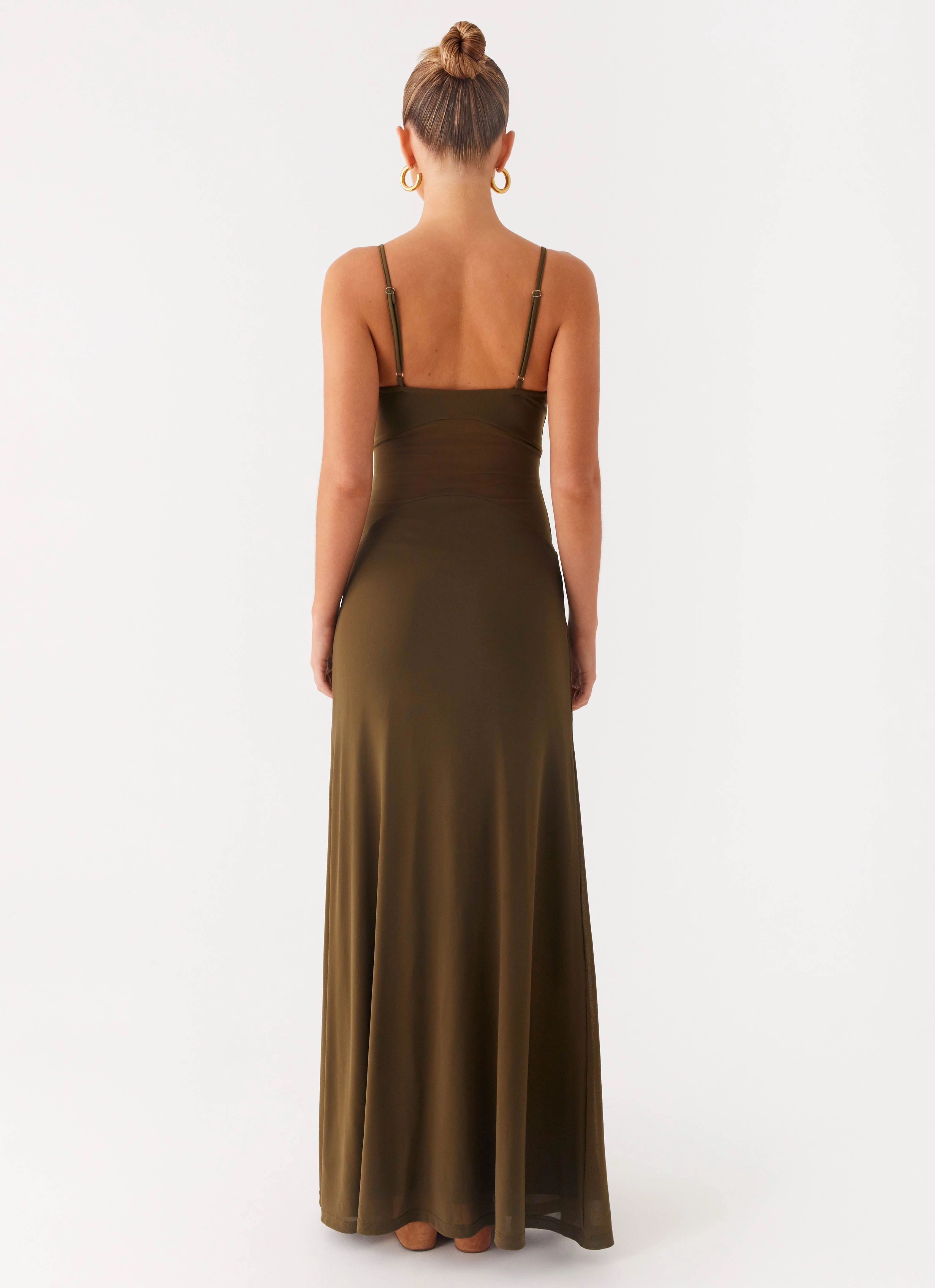 Starfall Maxi Dress - Khaki Fair-Trade