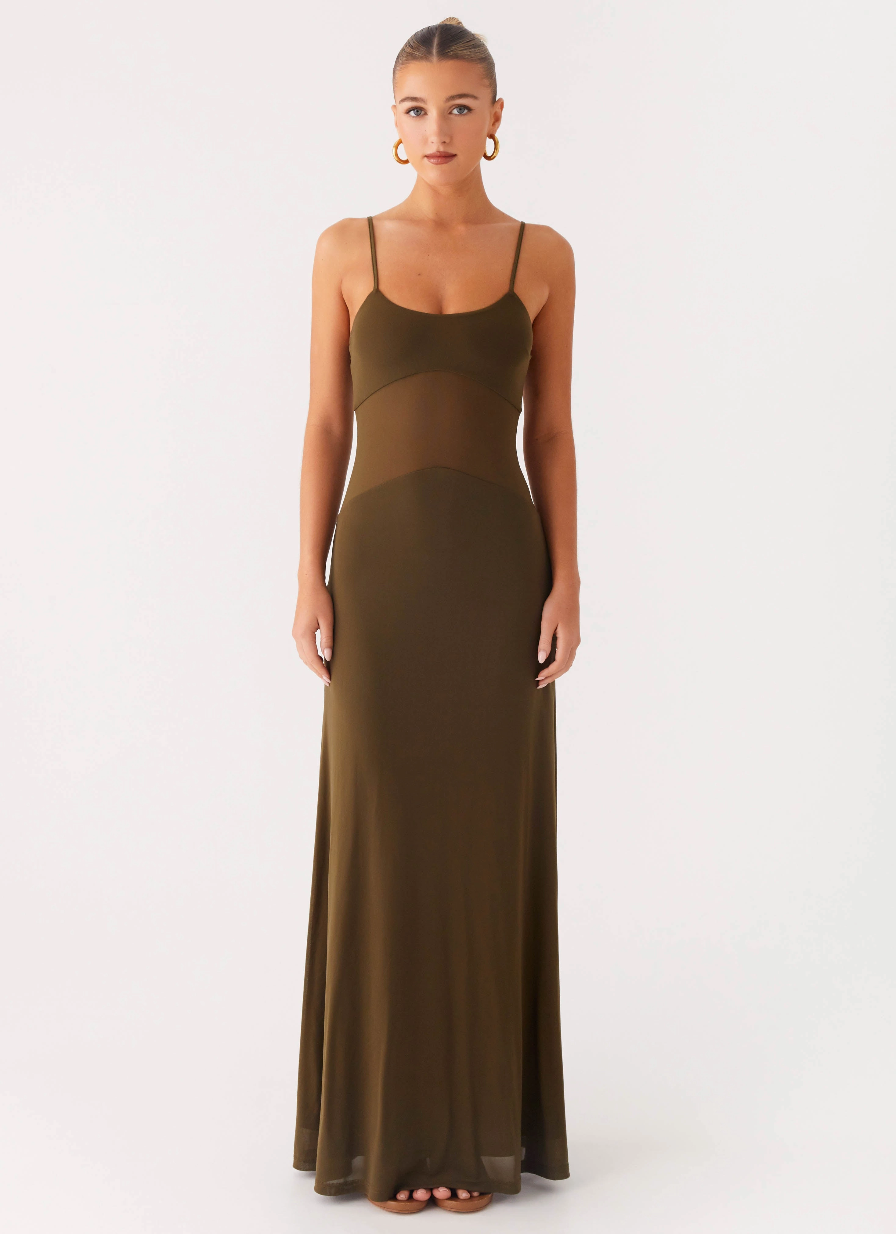 Sophisticated Wear Relaxed work dress Starfall Maxi Dress - Khaki