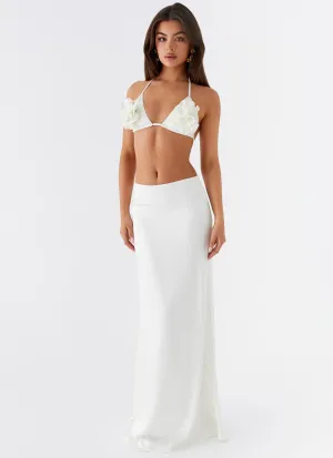 Statement Wear Morgan Low Rise Maxi Skirt - Ivory Morgan Low Rise Maxi Skirt - Ivory Festival Outfit