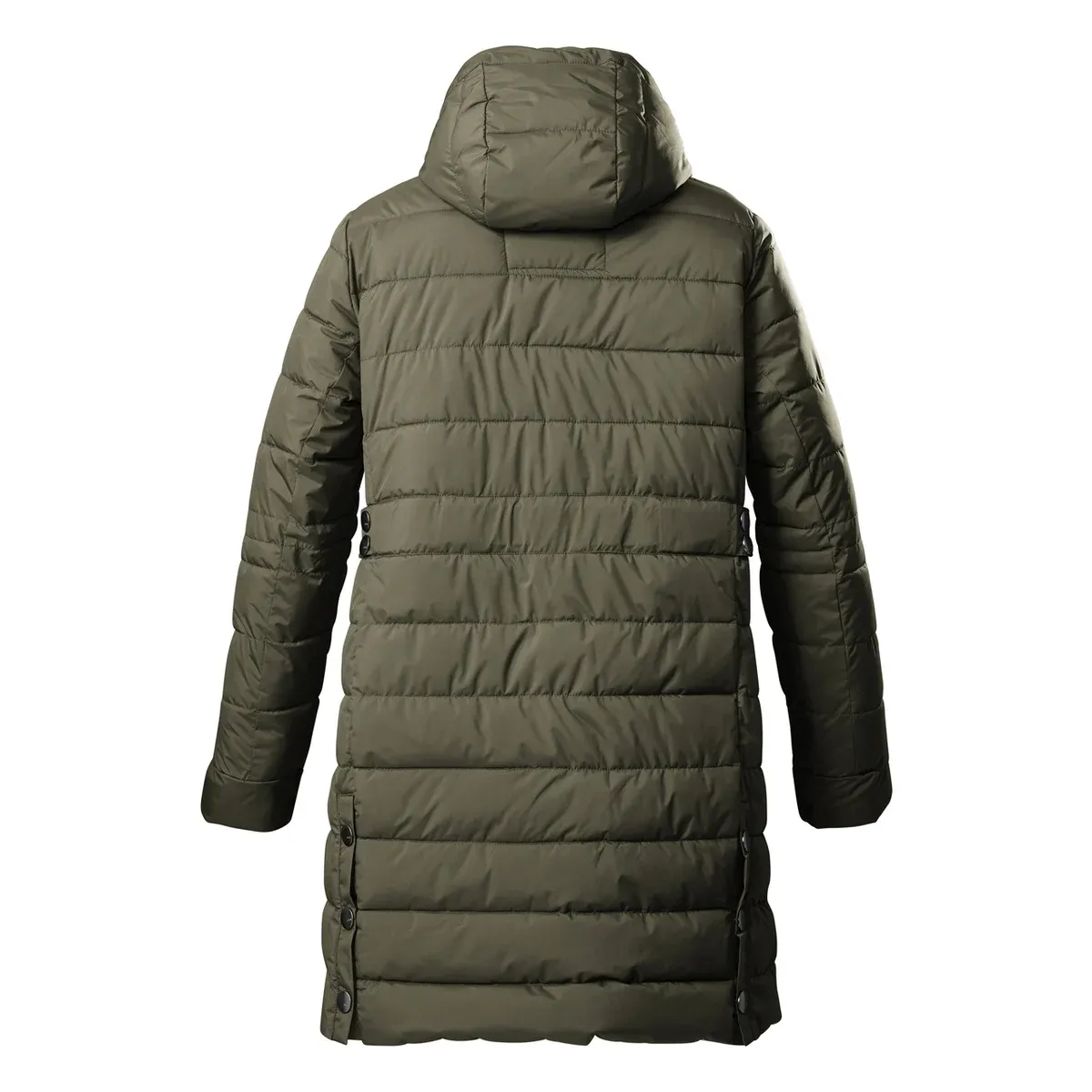 Stoy Abbess Womens Long Puffer Winter Coat Light Olive size 26-28