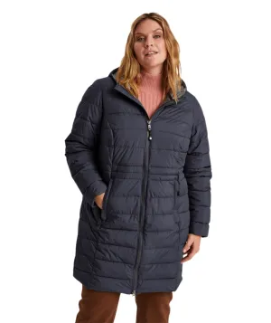 Stoy Abbess Women's Plus Size Long Puffer Winter Coat Navy sizes 20-26