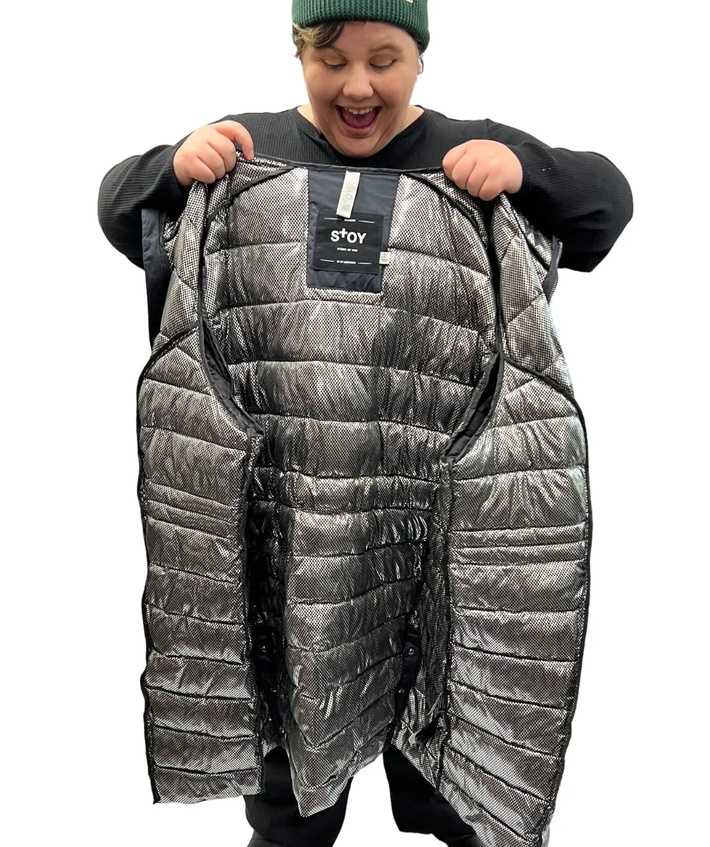 Stoy Abbess Women's Plus Size Long Puffer Winter Coat Navy sizes 20-26