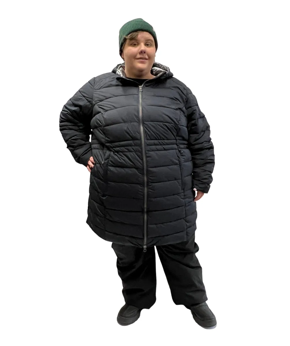 Stoy Abbess Women's Plus Size Long Puffer Winter Coat Navy sizes 20-26
