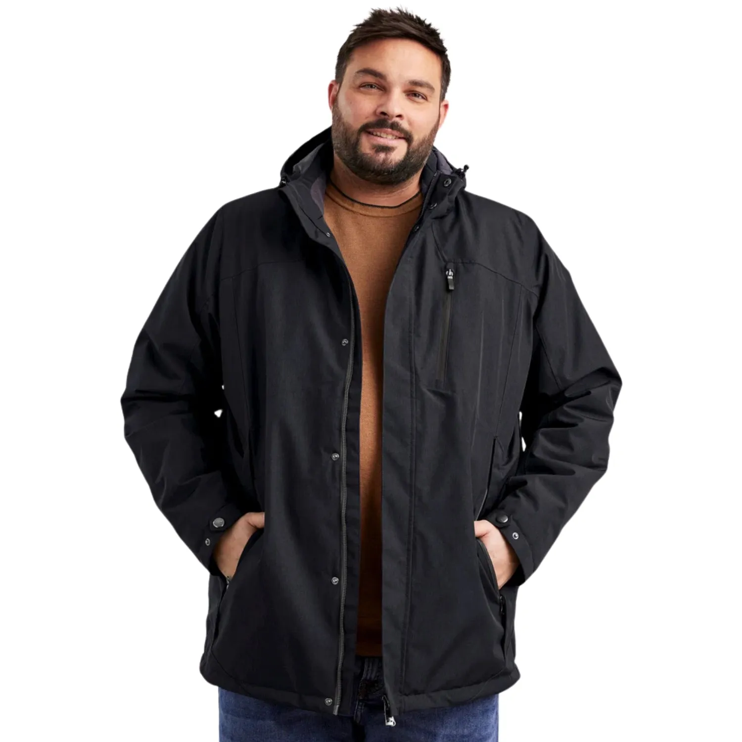 Stoy Alec Mens Plus Size Jacket Black Blue Sizes 3XL-6XL