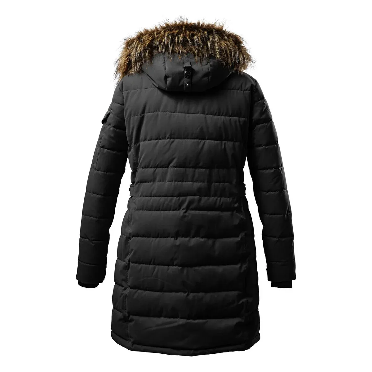 Stoy Brigitta Long Womens Plus Size Puffer Winter Coat Black sizes 20-26