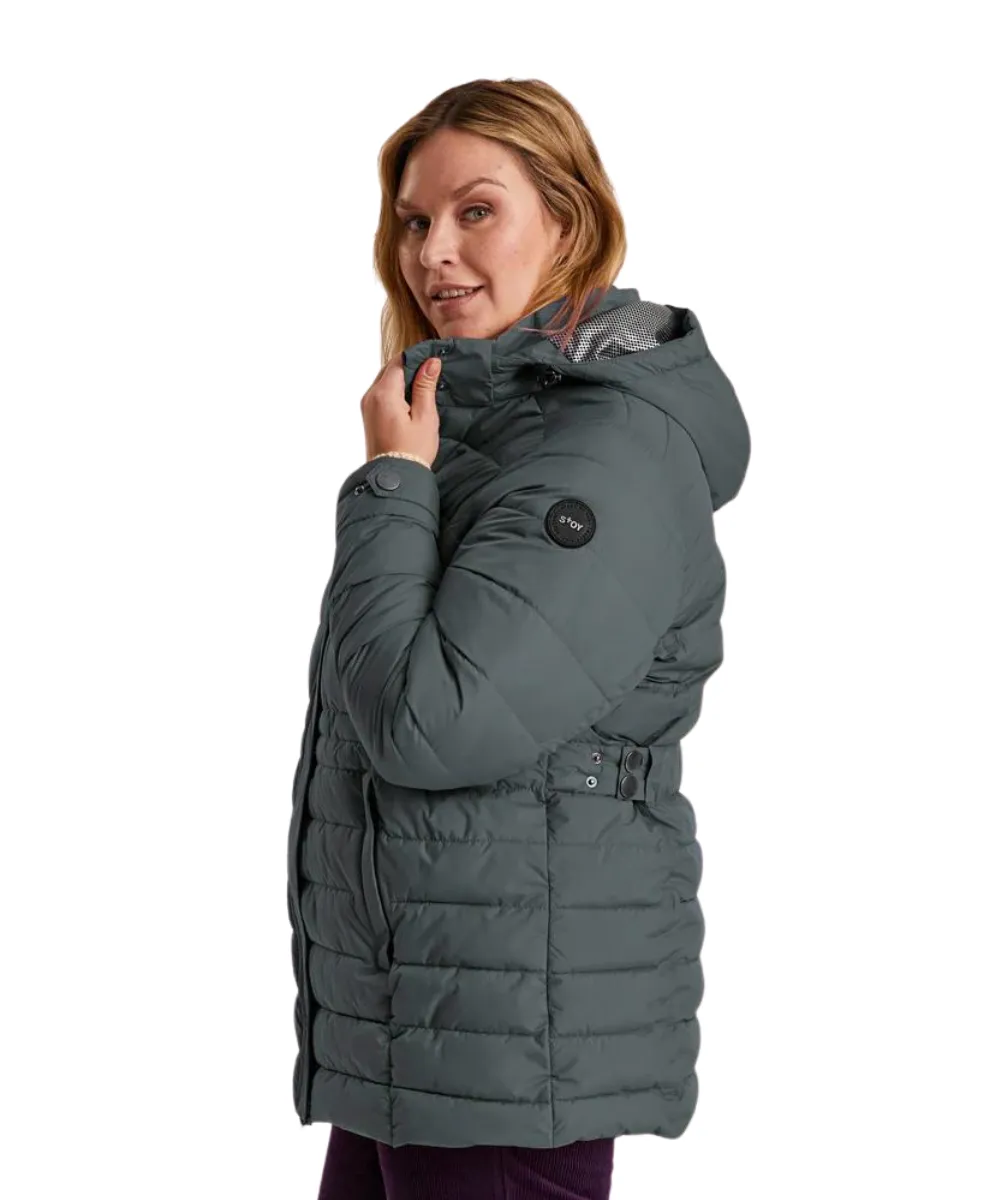 STOY Lina Women’s Puffer Plus Size Jacket Dark Green Blue Sizes 20-22