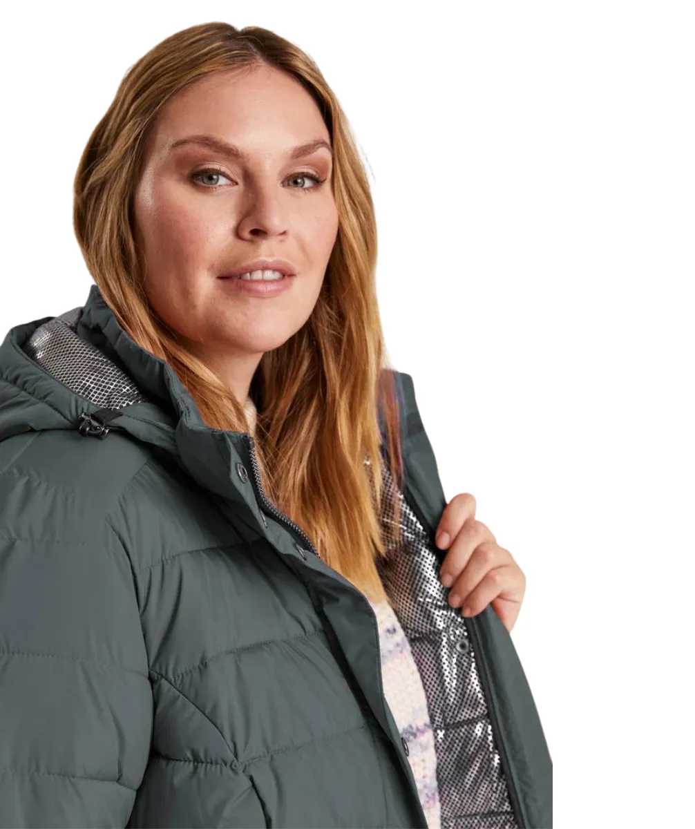 STOY Lina Women’s Puffer Plus Size Jacket Dark Green Blue Sizes 20-22