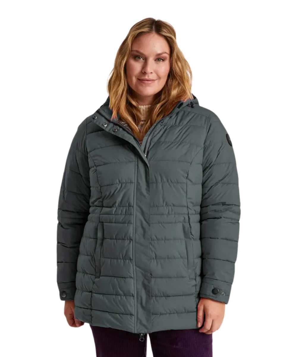 STOY Lina Women’s Puffer Plus Size Jacket Dark Green Blue Sizes 20-22