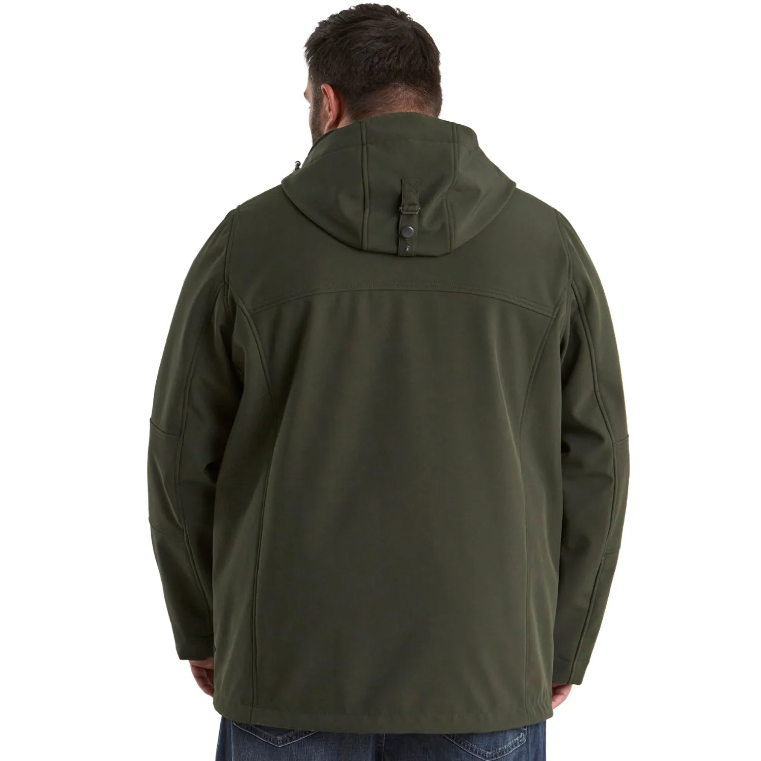 STOY Mens Plus Size Softshell Jacket Dark Olive Sizes 3XL-6XL