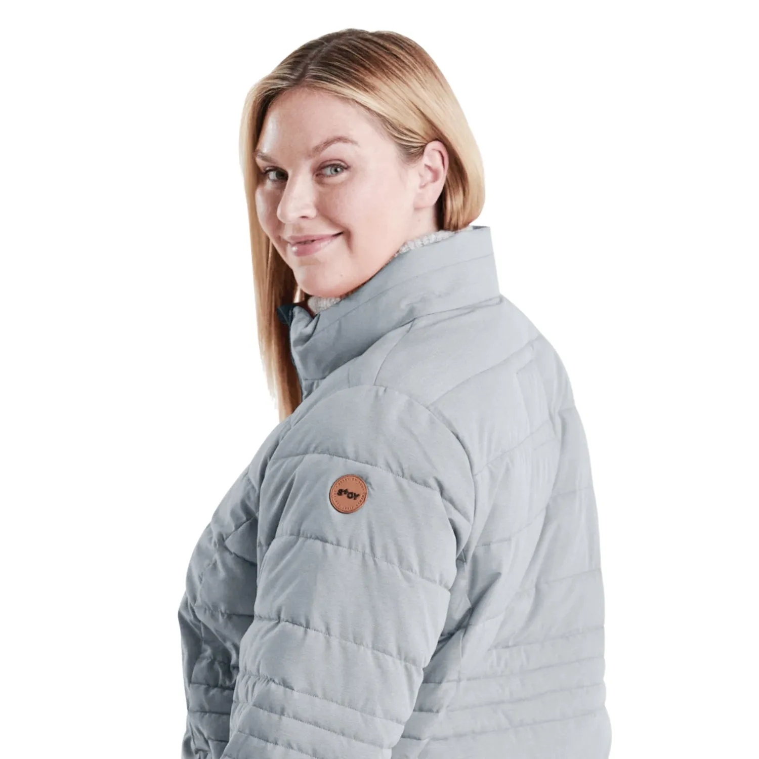 STOY Mia Women’s Plus Size Puffer Jacket Blue Sizes 22-32