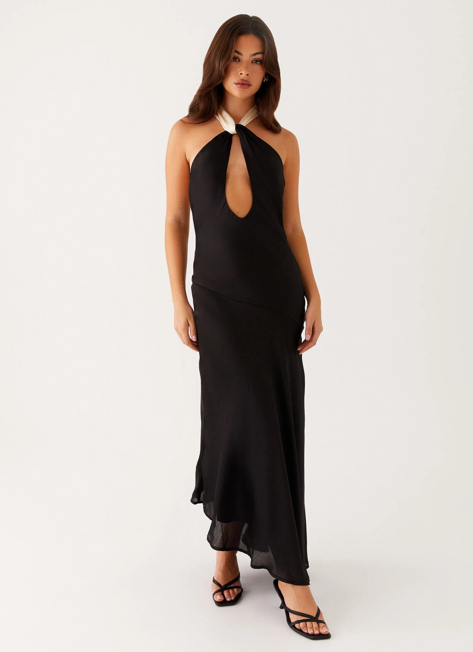 Neutral Shade Errand Ready Night Owl Maxi Dress - Black