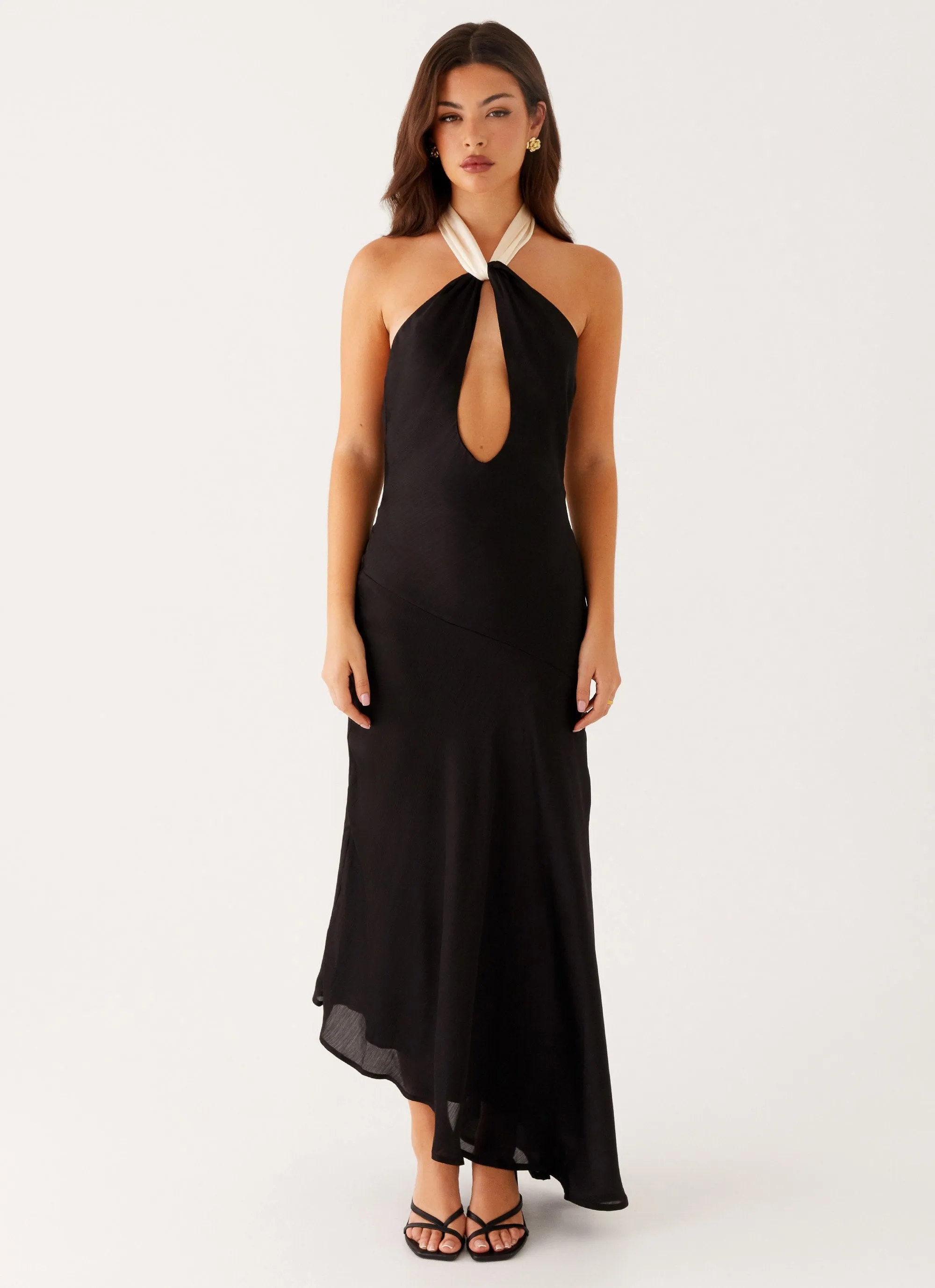Night Owl Maxi Dress - Black Customizable Option