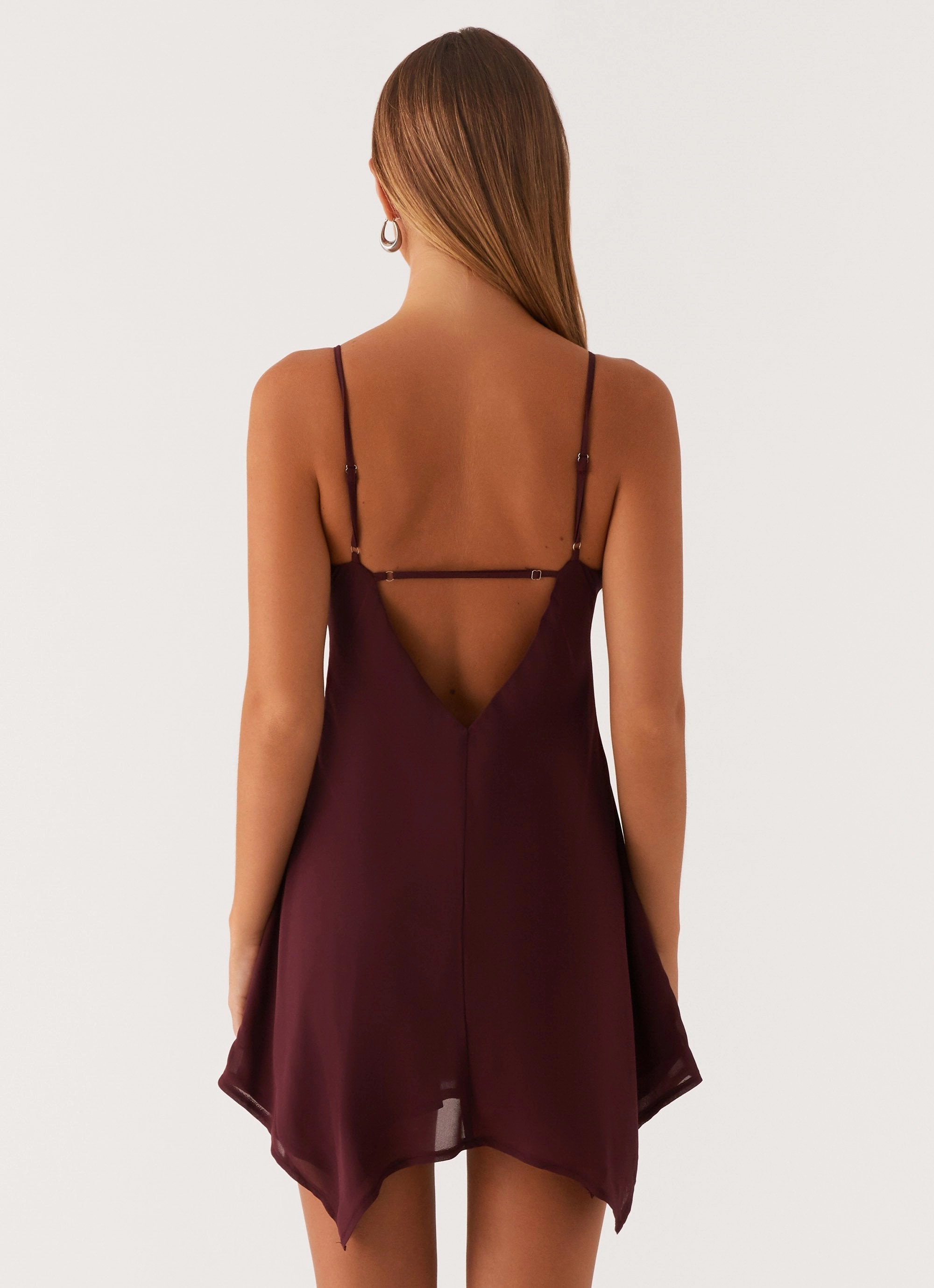 LightweightMaterial Briella Chiffon Mini Dress - Mulberry