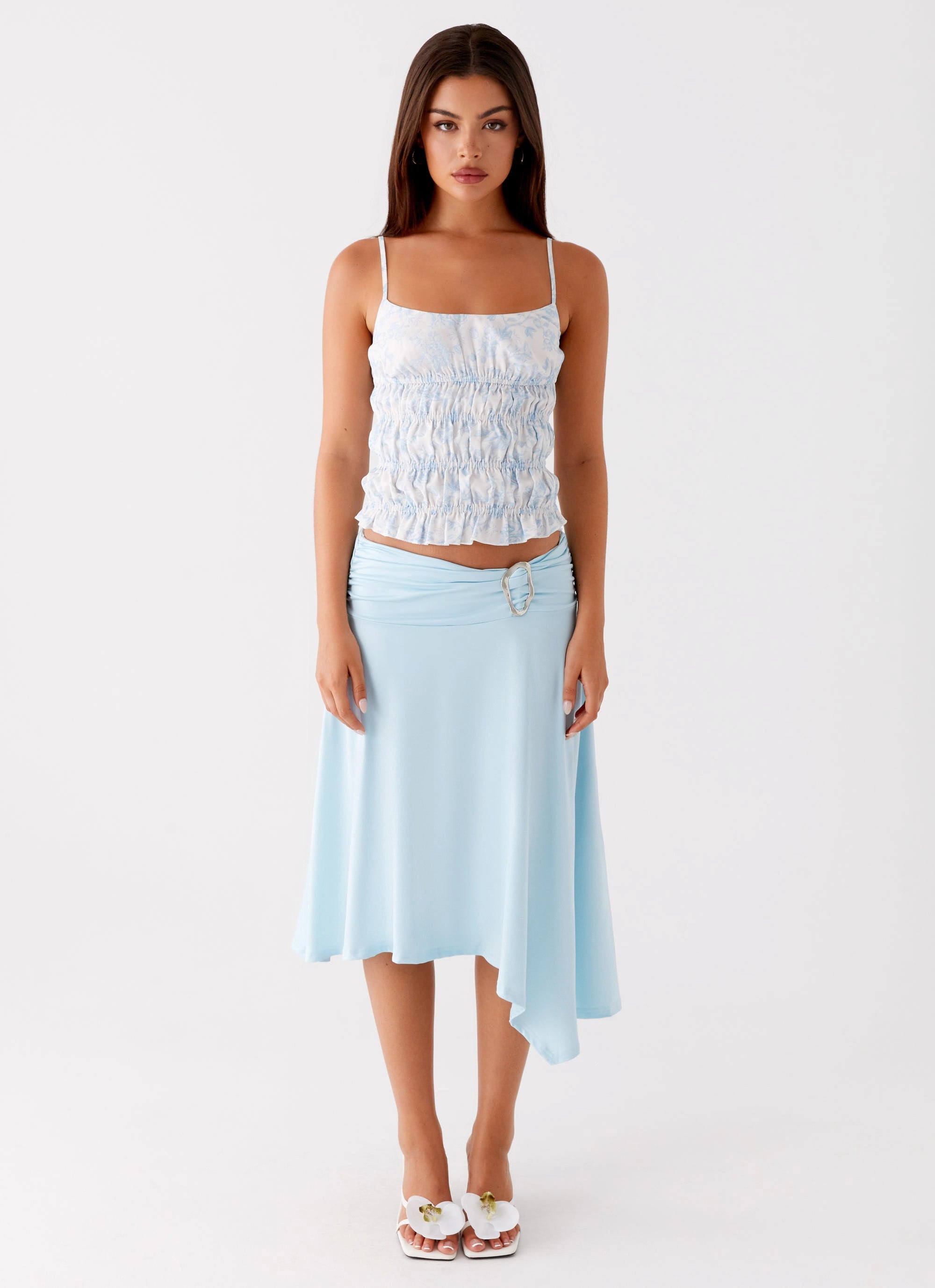 Brisa Midi Skirt - Turquoise All Purpose Wear Flexible Durability