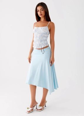 Sport Layer Brisa Midi Skirt - Turquoise